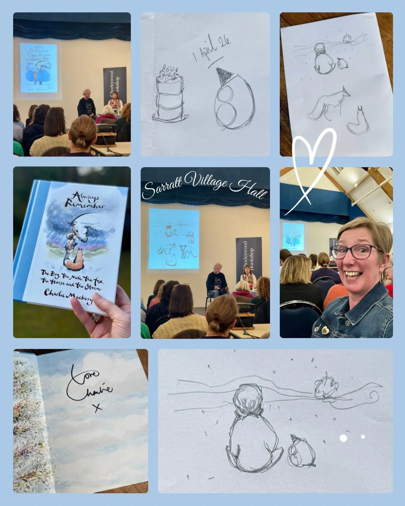 About Wednesday evening ✏️ What a treat 💖 @chorleywoodbookshop @charliemackesy