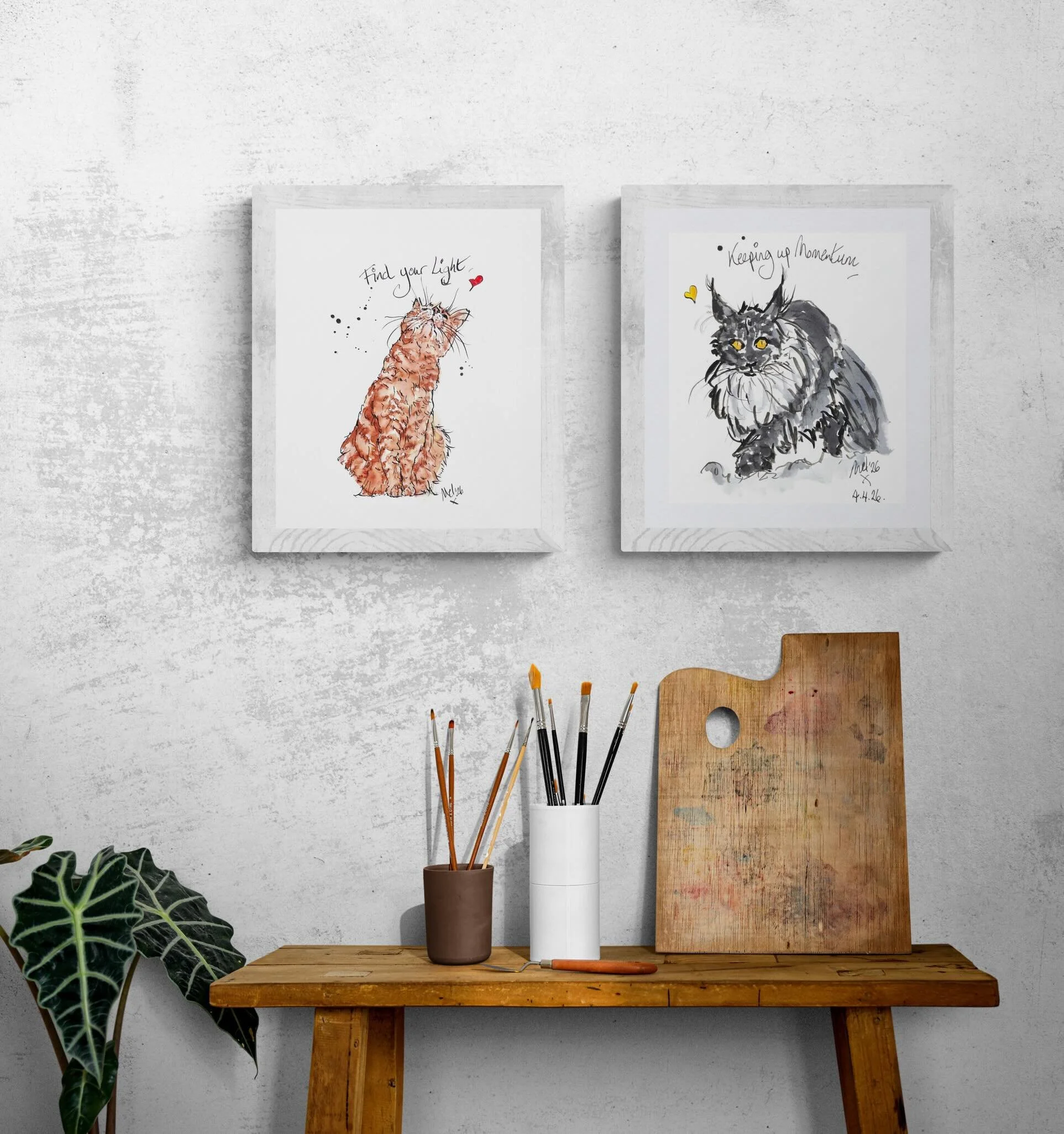 See these new illustrations at @marlowarttrail on Sunday 24 &amp; Monday 25 May. 10am-4pm. 36 artists. Free entry. Marlow and surrounding areas. Follow the yellow signs 💛 #catillustration #dogportraits #artforall #marlowarttrail #watchmedraw