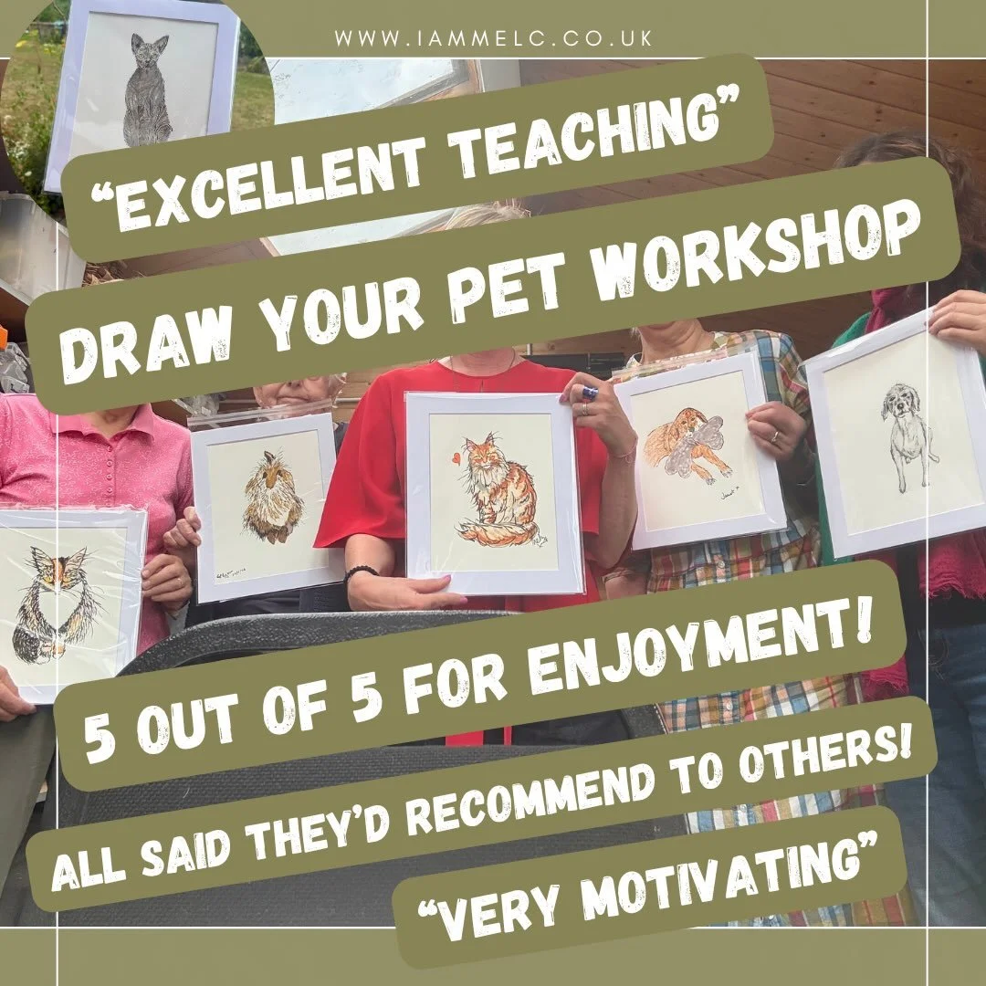 Thank you 🤩 I was blown away by the very lovely feedback in the forms that my students completed after my Draw Your Own Pet workshop at @the_art_exhibitionists Festival of Arts &amp; Gardens 🌿 And my next workshop is sold out &hearts;️ Keep checkin
