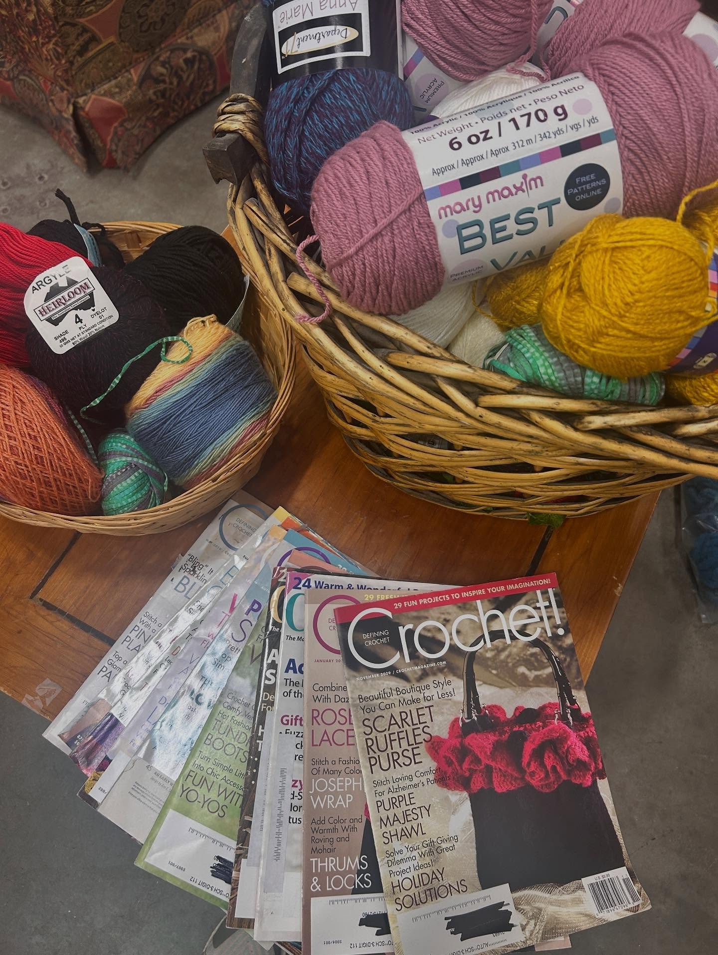 Some lucky knitters, crocheters, and general craft lovers are gonna feel very lucky when they see all the yarn we have in the store!