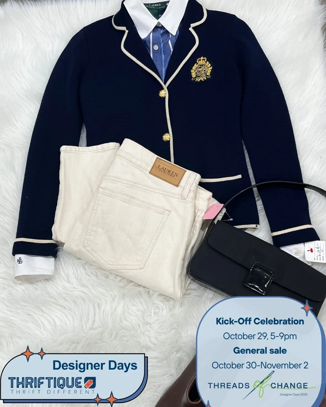The Designer Days countdown! Looking for some Ralph Lauren? We've got your front and back covered! Find some Vintage Ralph Lauren during our designer days.

Started in 1970 by women who wanted to make an impact with the resources they had, Designer D