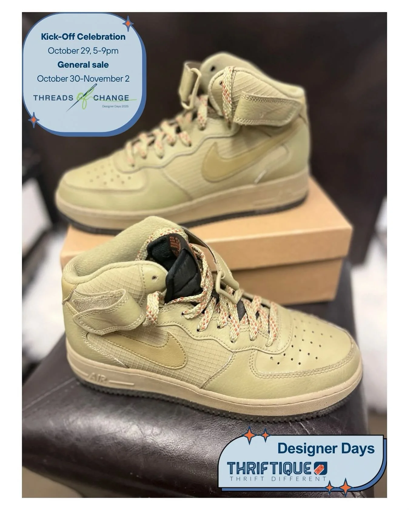 The Designer Days countdown! Designer can mean so many things these days. Sneaker-heads and collectors of niche brands will find great options too.

Started in 1970 by women who wanted to make an impact with the resources they had, Designer Days is T