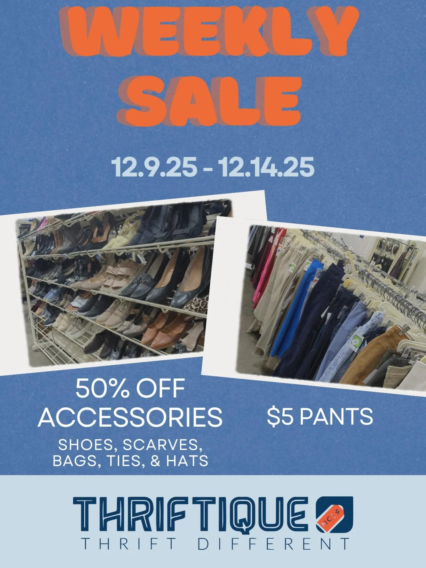 This Week Only!
 50% off accessories + $5 pants
Build the fit, save the coin.👖✨