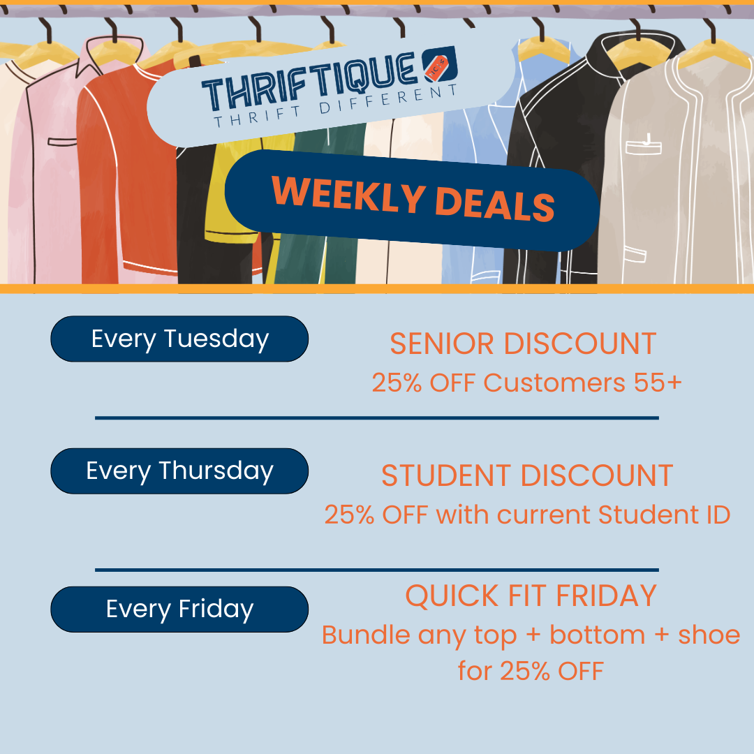 Weekly Deals at Thriftique!