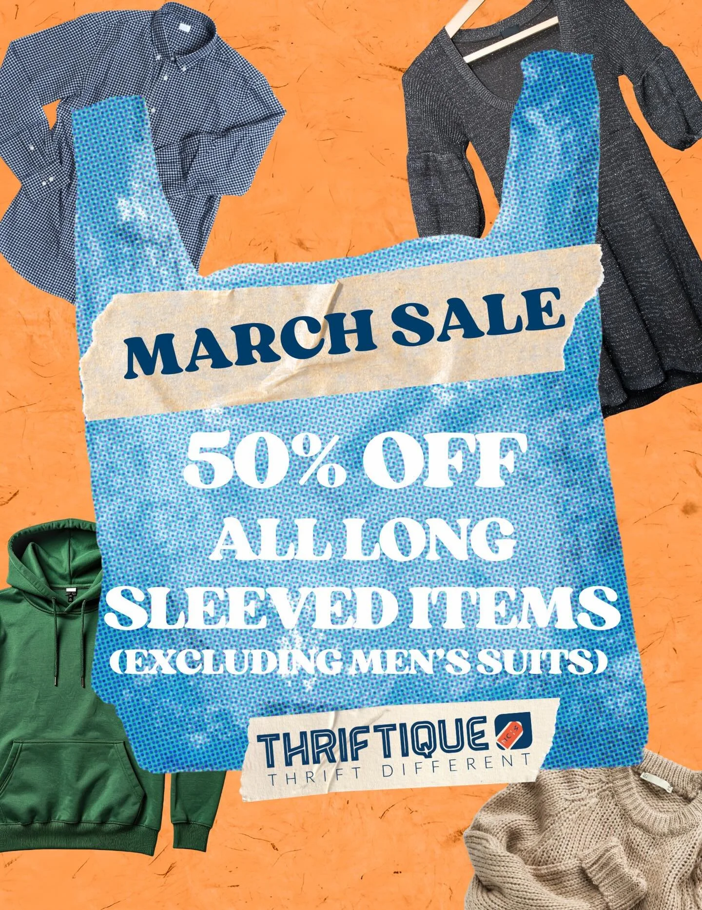 March Sale! We&rsquo;ve got our fingers crossed for warm weather ahead, so all month we will have all long sleeved items 50% off! And as always, all pants $5.

This isn&rsquo;t a thrift store, it&rsquo;s a living archive. A place where past lives mee