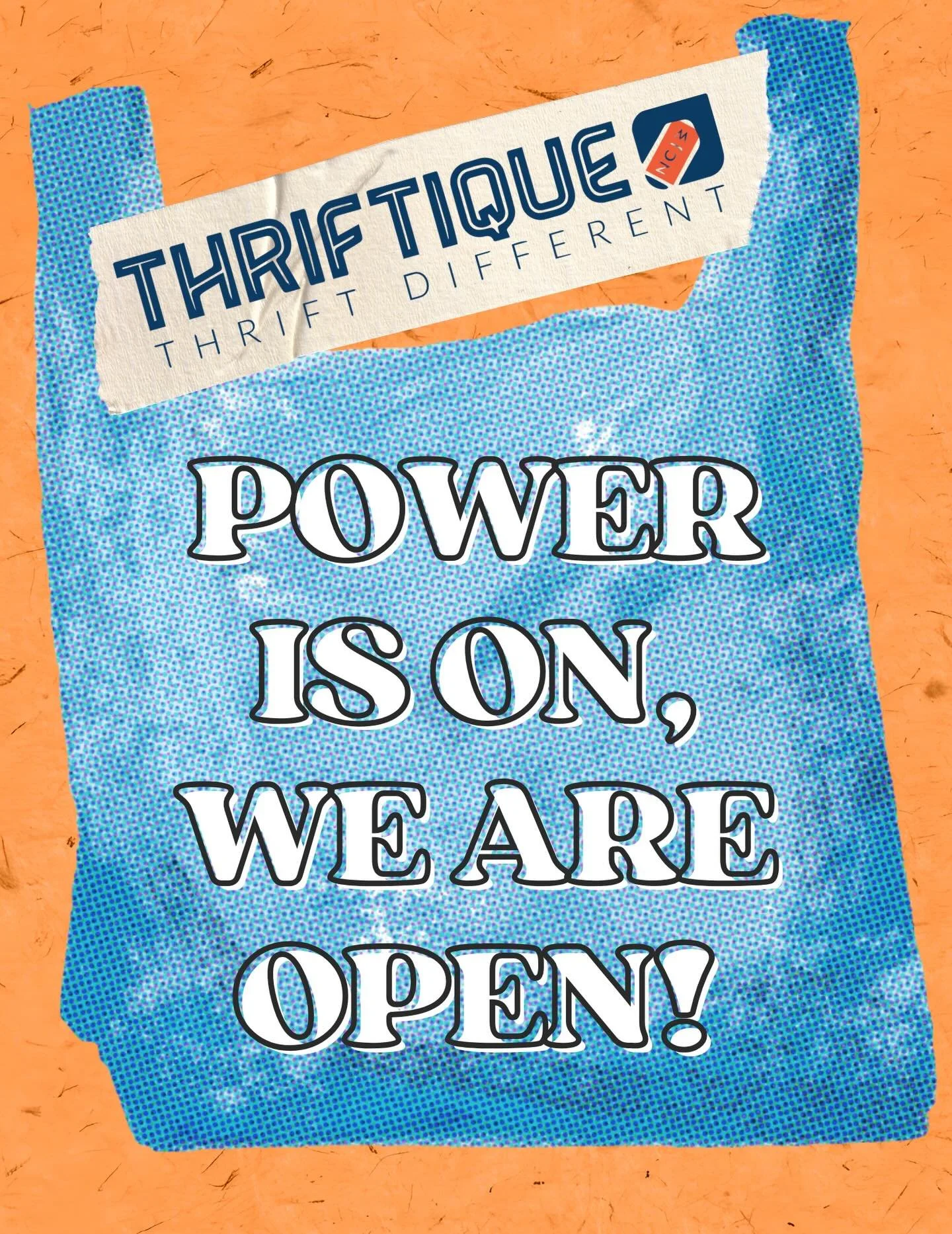 Power is on at the store &amp; we will be open today!