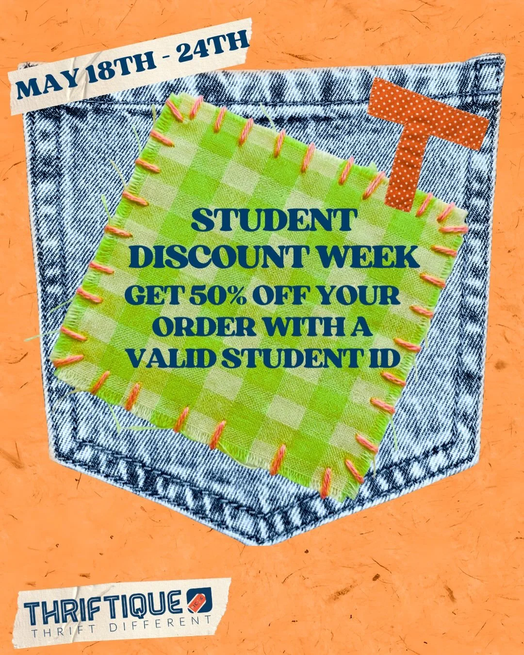Getting ready for graduation parties, moving, or just a summer of fun?!? Students with a valid student ID get 50% off their orders this week!