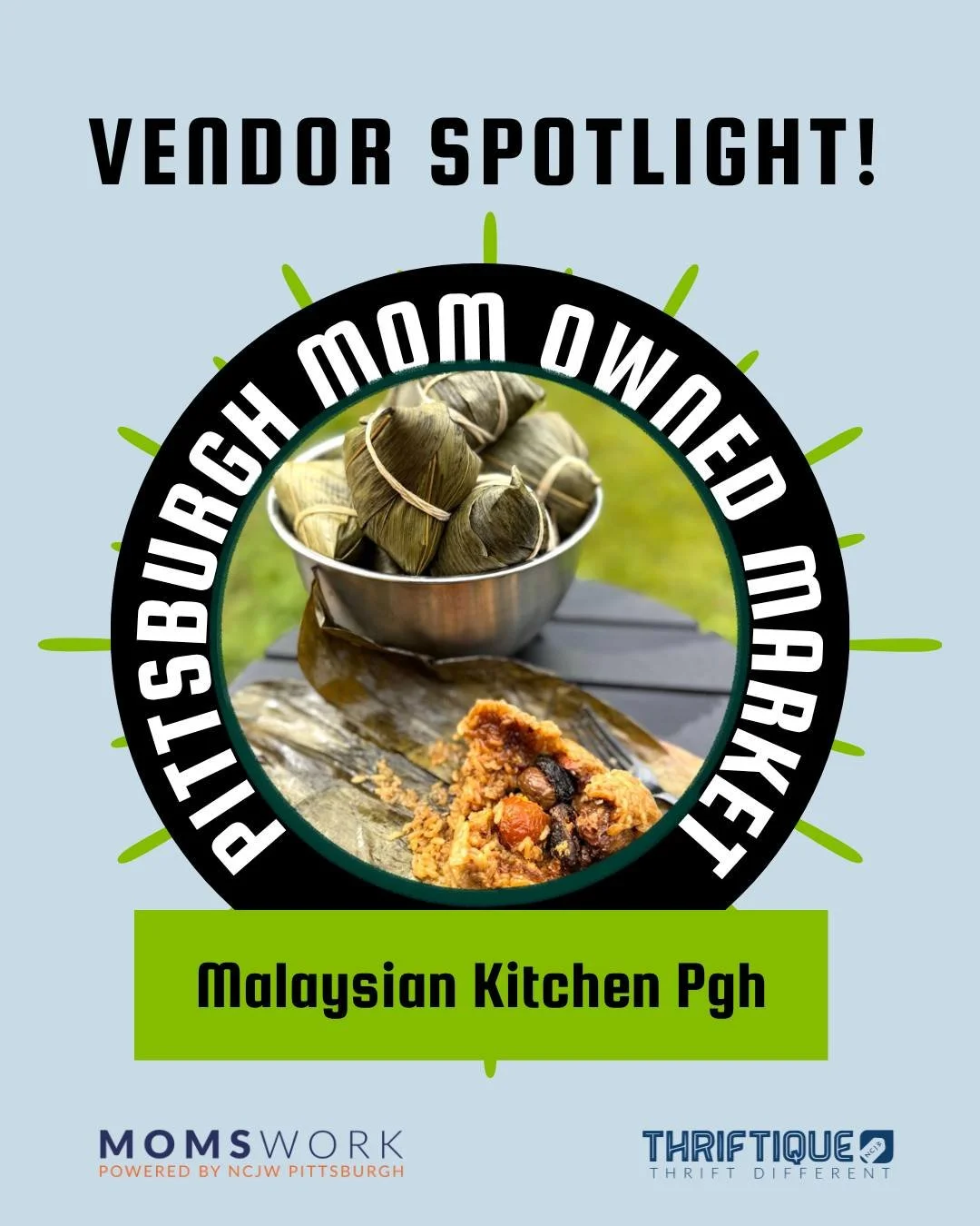 The 2026 Mom Owned Market is this Saturday, June 13th from 11am-4pm outside of Thrifitque (119 51st St. in Lawrenceville). Join us for a day of music, food, and vendors! 

Come support our awesome mompreneurs like Malaysian Kitchen Pgh!