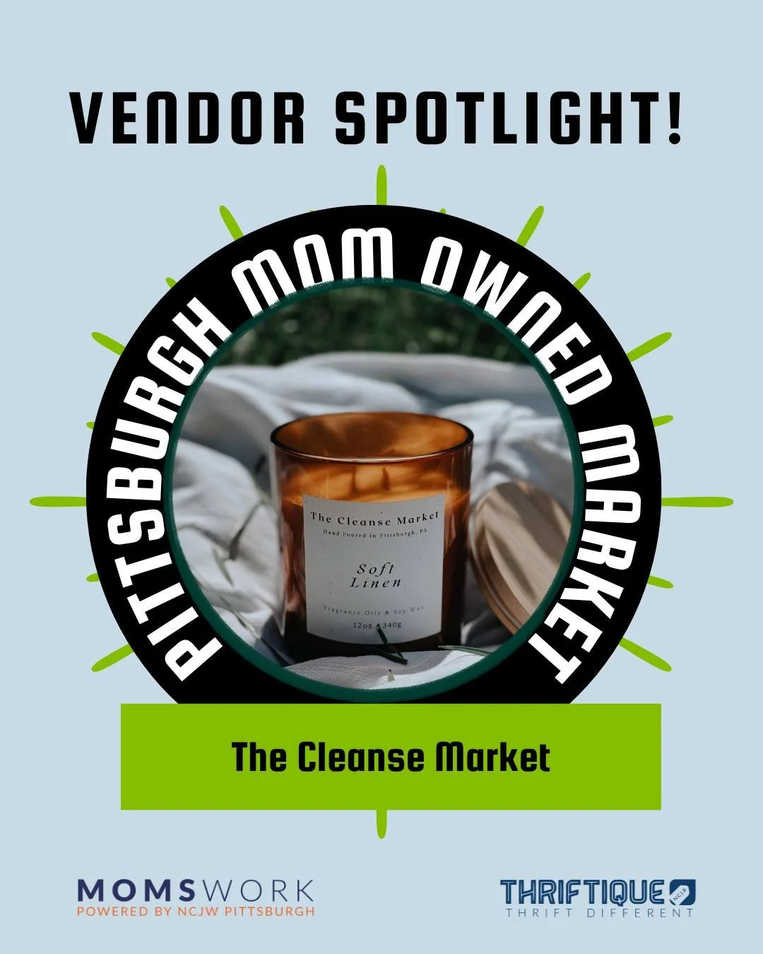The 2026 Mom Owned Market is this Saturday, June 13th from 11am-4pm outside of Thrifitque (119 51st St. in Lawrenceville). Join us for a day of music, food, and vendors! 

Come support our awesome mompreneurs like The Cleanse Market!