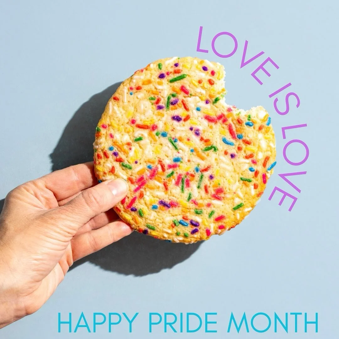 🌈🩷Pride is about to be in full swing down at the shop 🌈💜. We&rsquo;ve got something fun to announce later this week&hellip;but for now, here&rsquo;s a sweet reminder of how insanely delicious our sprinkle cookies are 😜
Stay tuned. 🏳️&zwj;🌈✨

#