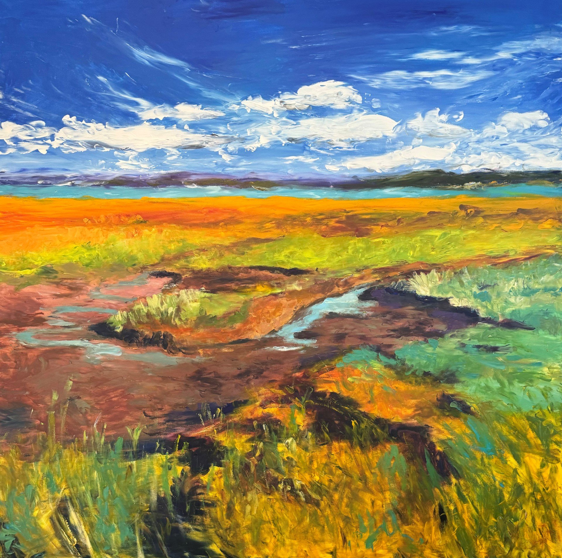 Keyhaven - 100cm x 100cm acrylic on canvas