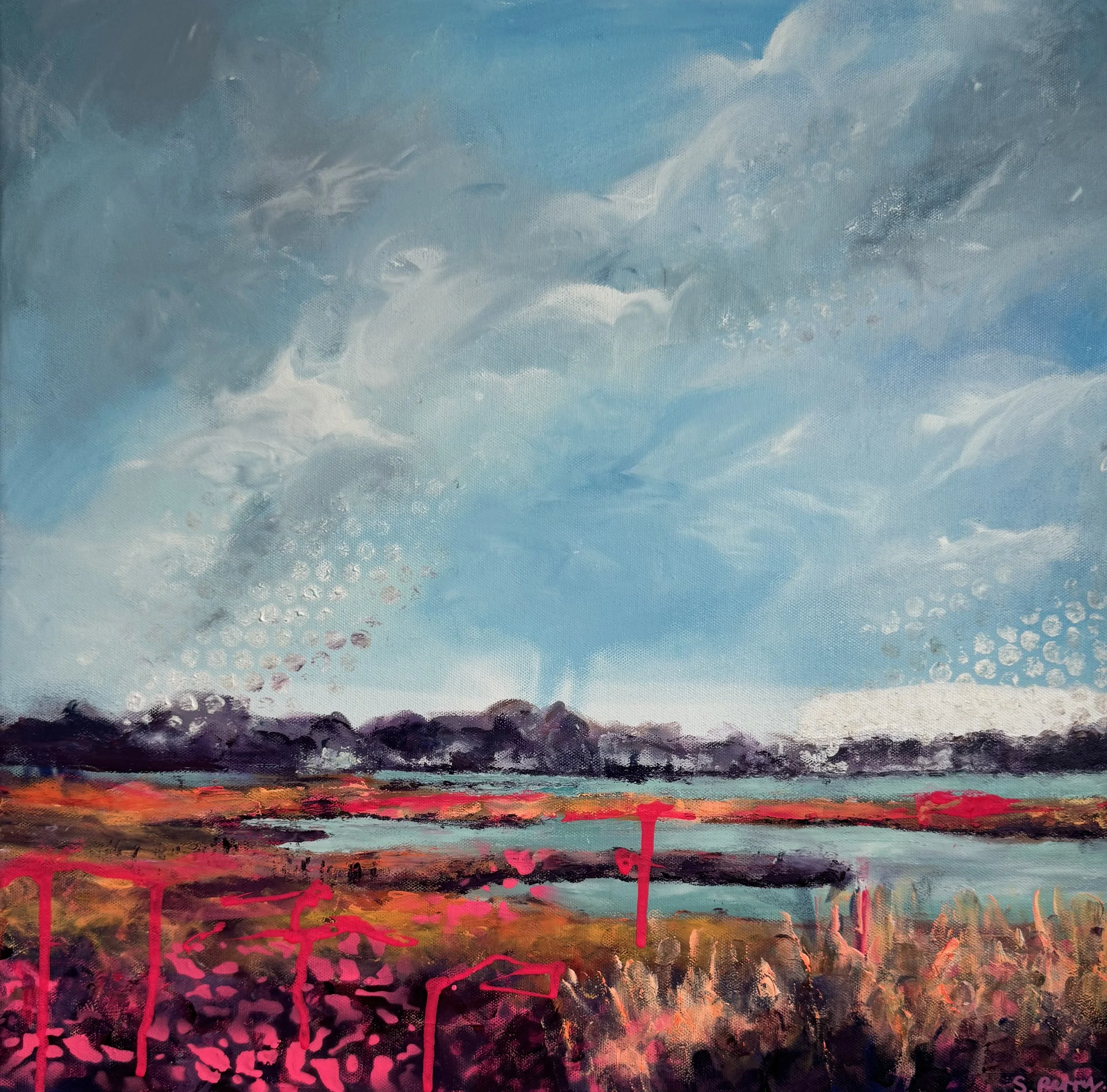 Christchurch Harbour -Neon Pink #1