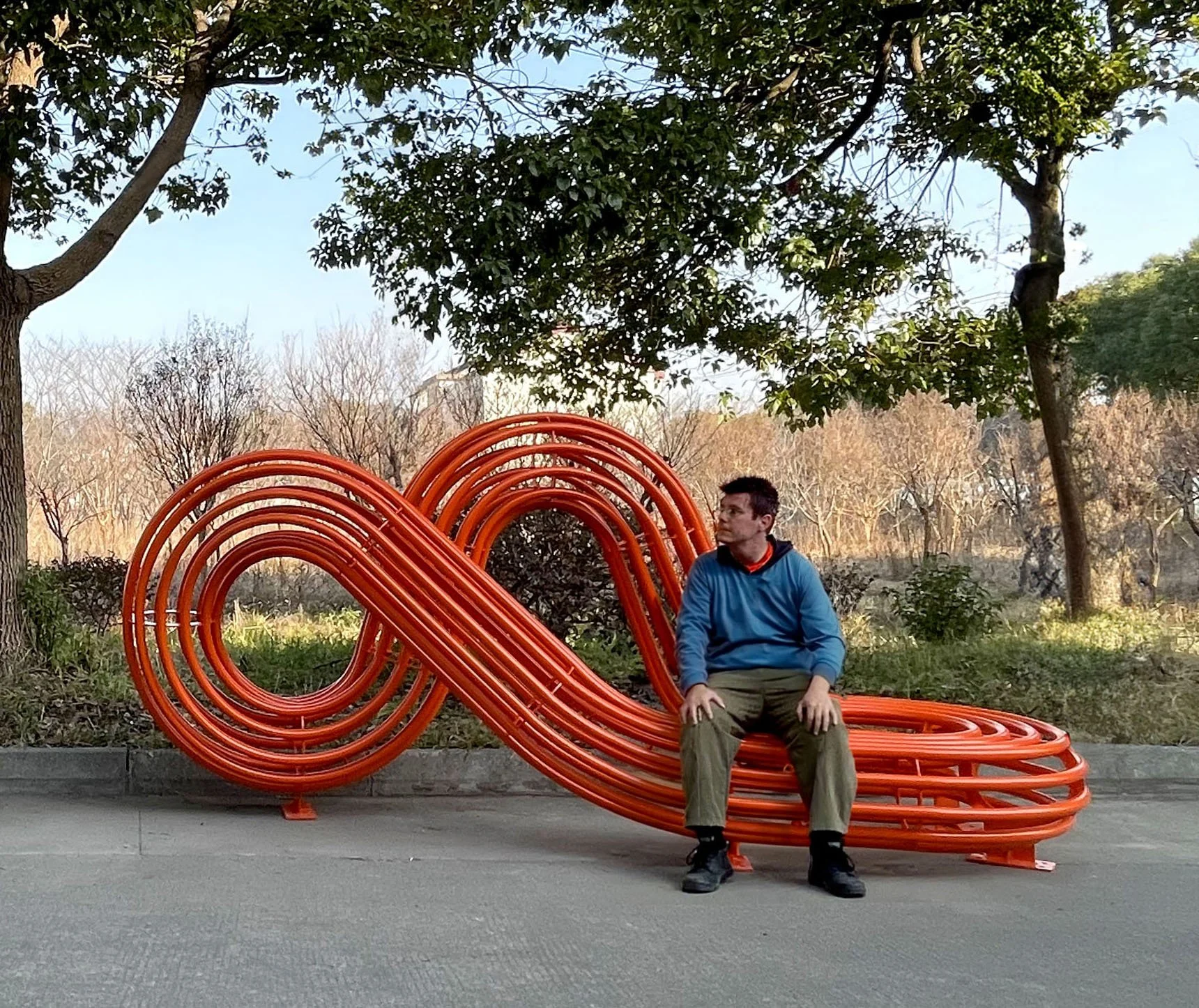 Cursive LA Art Benches