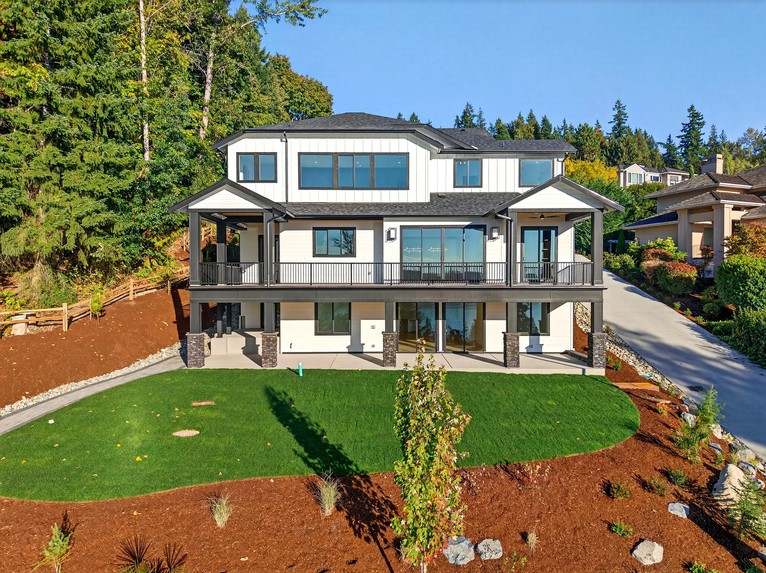 Sammamish Lake Front Luxury Home Photographed by Bracket Real Estate Photography