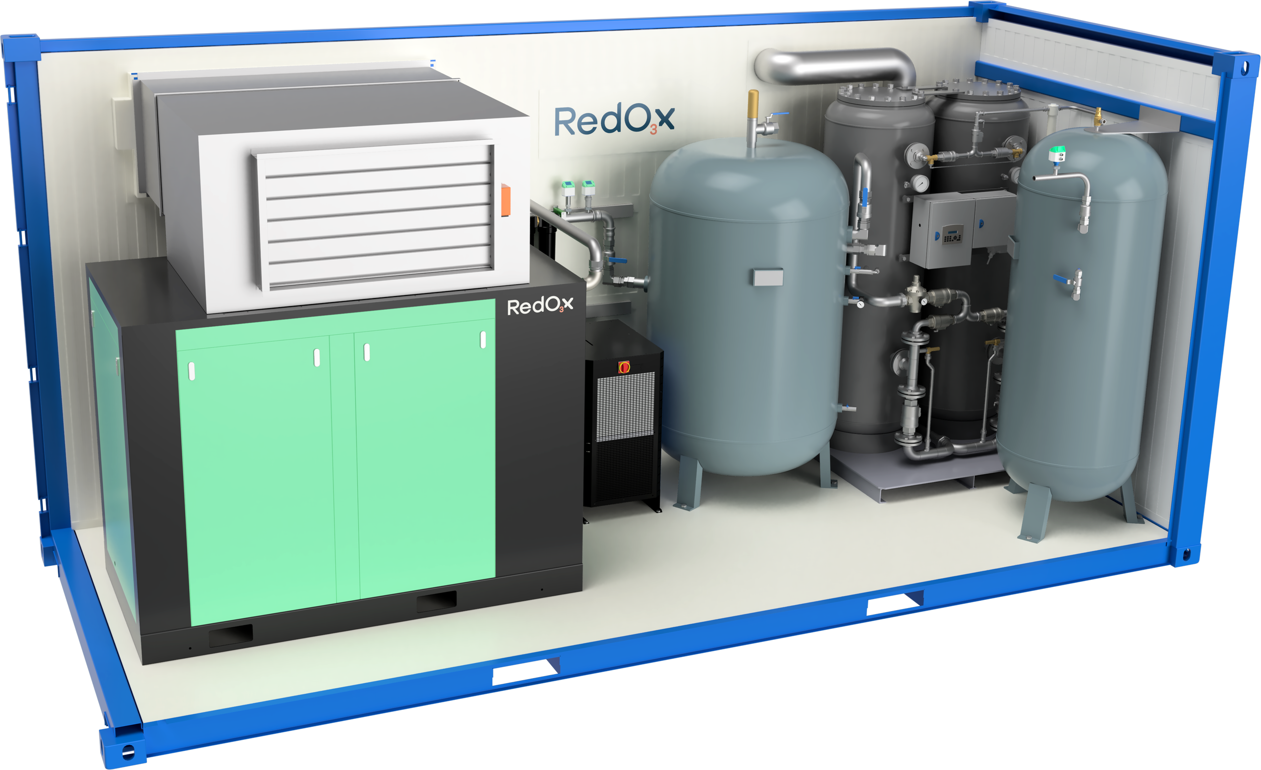 oksygencontainer, oksygensystem, oksygenproduksjon, oksygen