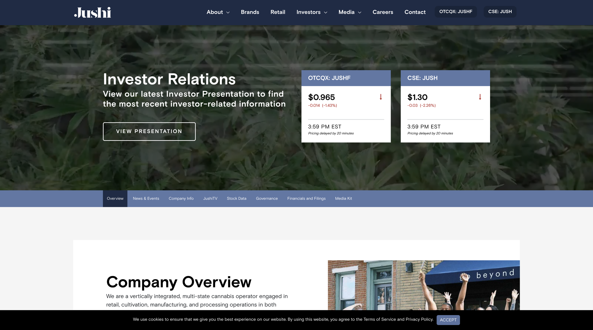 Jushi Holdings Homepage