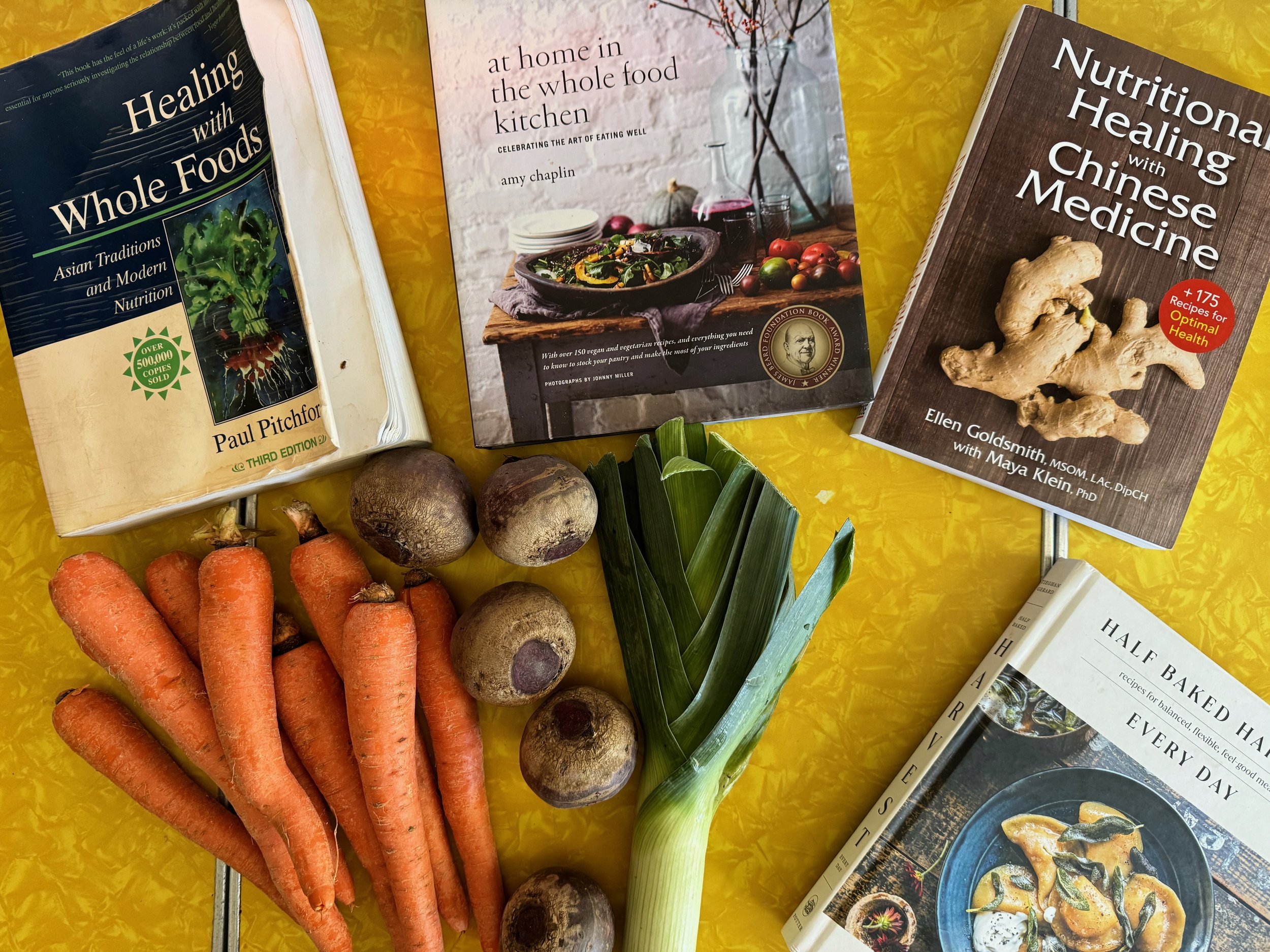 Cooking Book and vegs on kitchen table.jpeg