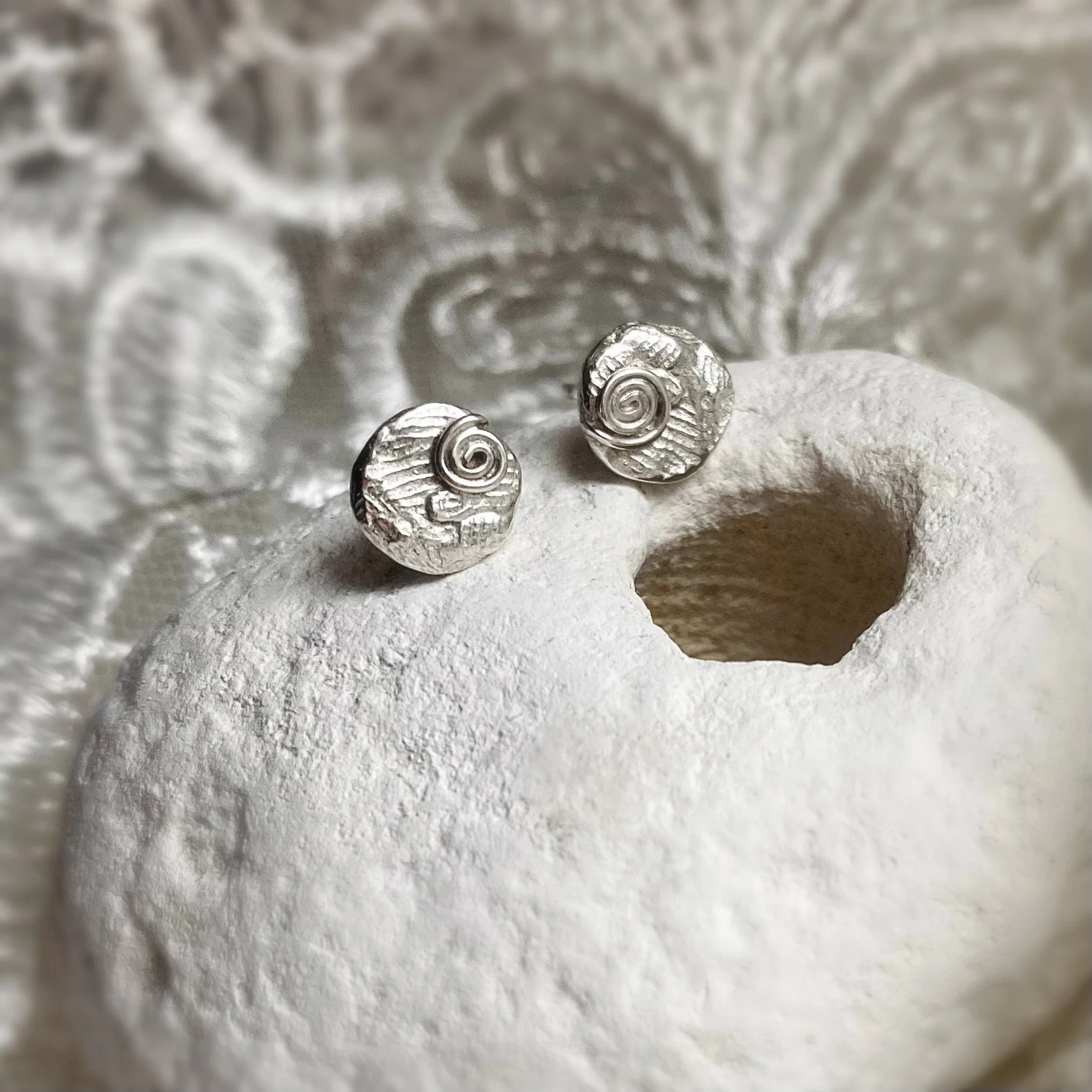 Tiny Silver Swirl Texture Studs 1.jpg