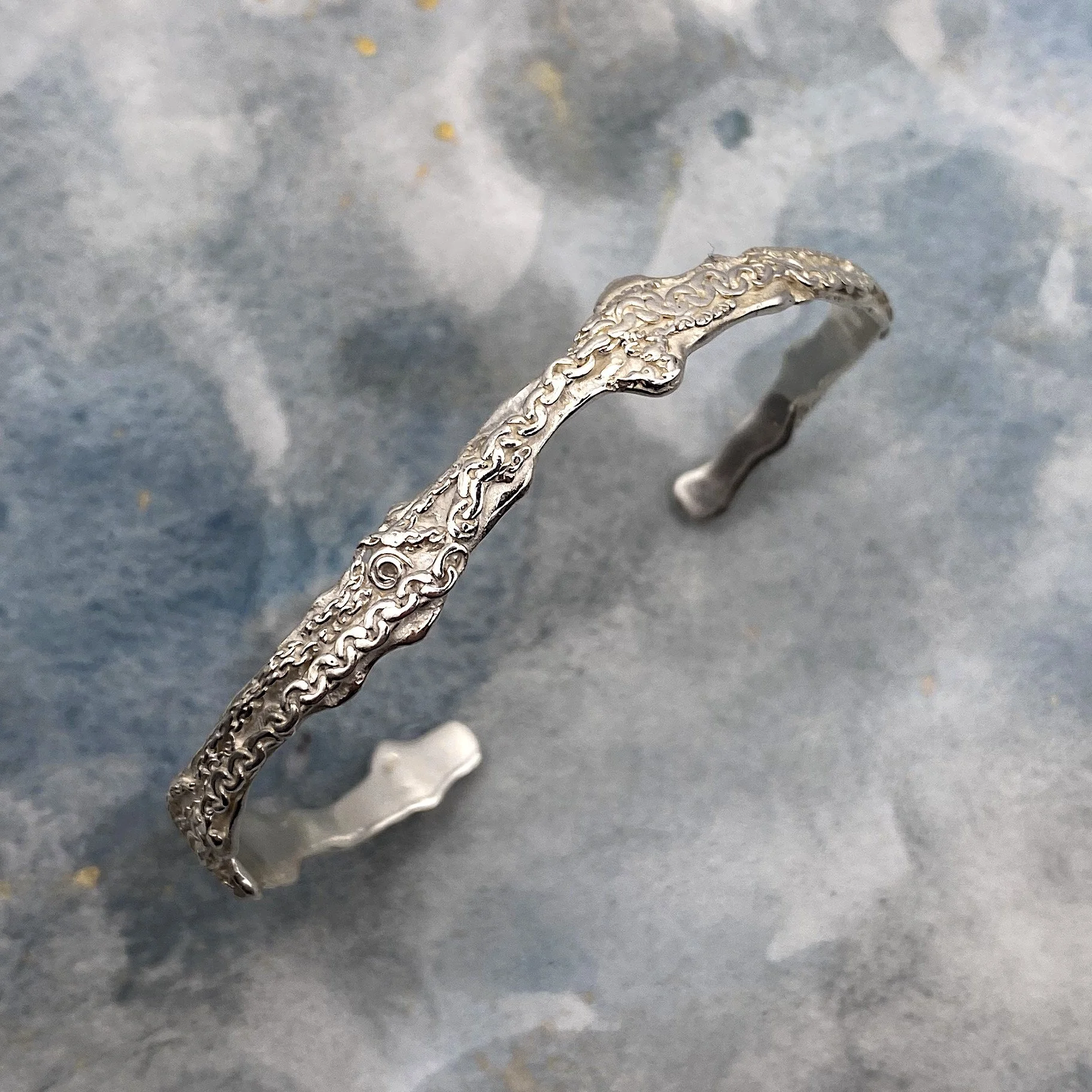 Silver Molten Chain Oval Cuff 1 crop.jpg