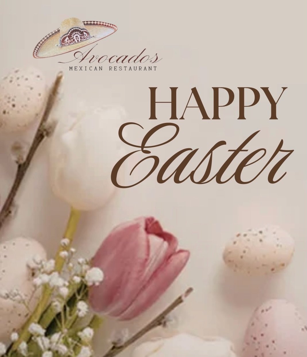 Happy Easter from our family to yours! 💛

We&rsquo;re closed today, but we&rsquo;ll be back open tomorrow and ready for the week ahead! 🌮 🌯
.
.
.
#happyeaster