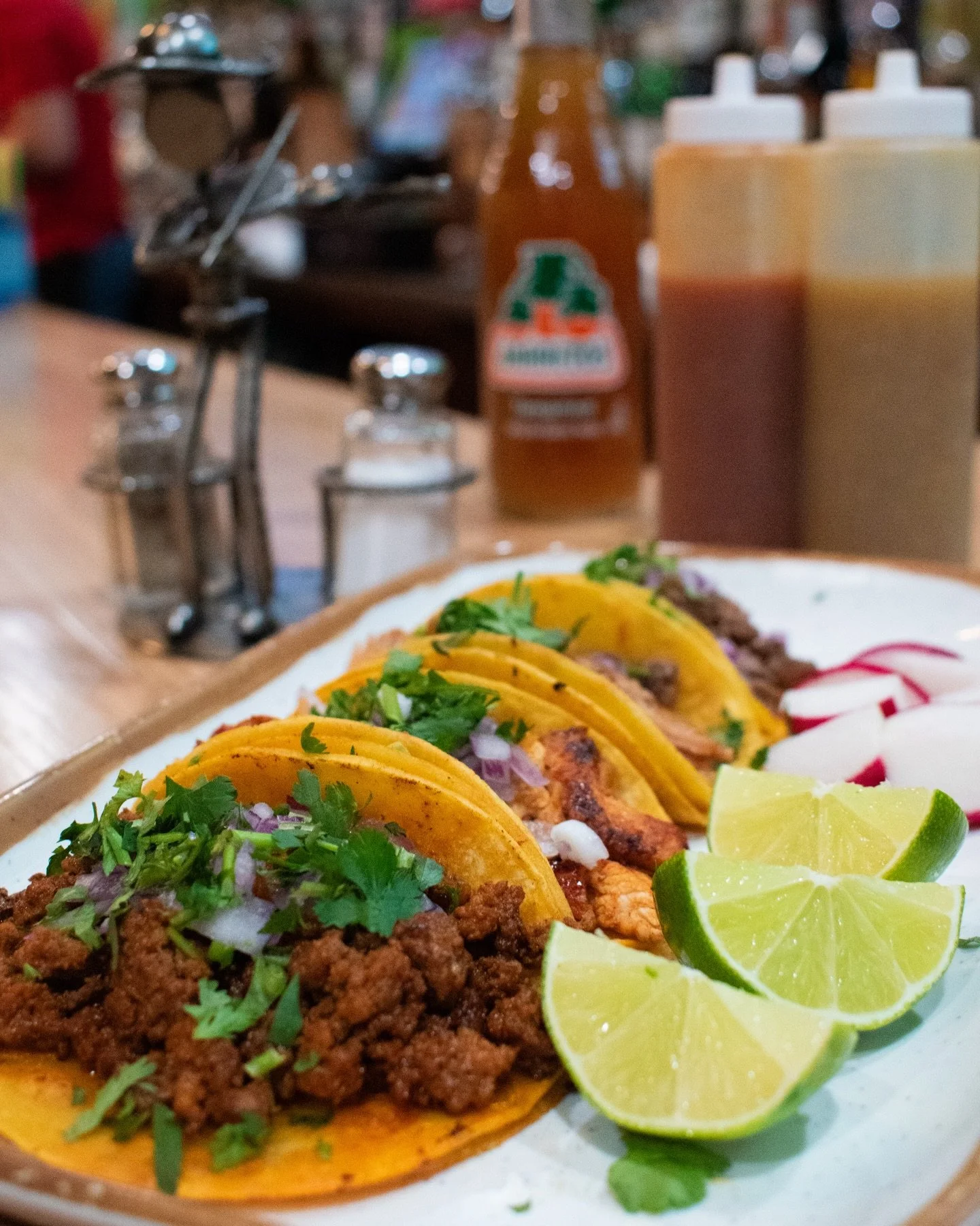 Simple, authentic, and made to be enjoyed 🌮🇲🇽❤️ 

Four mini street tacos that stay true to traditional flavors! 
.
.
.
#tacosboston #streettacos #mexicanfood #bostonfoodies #massachusettsfood