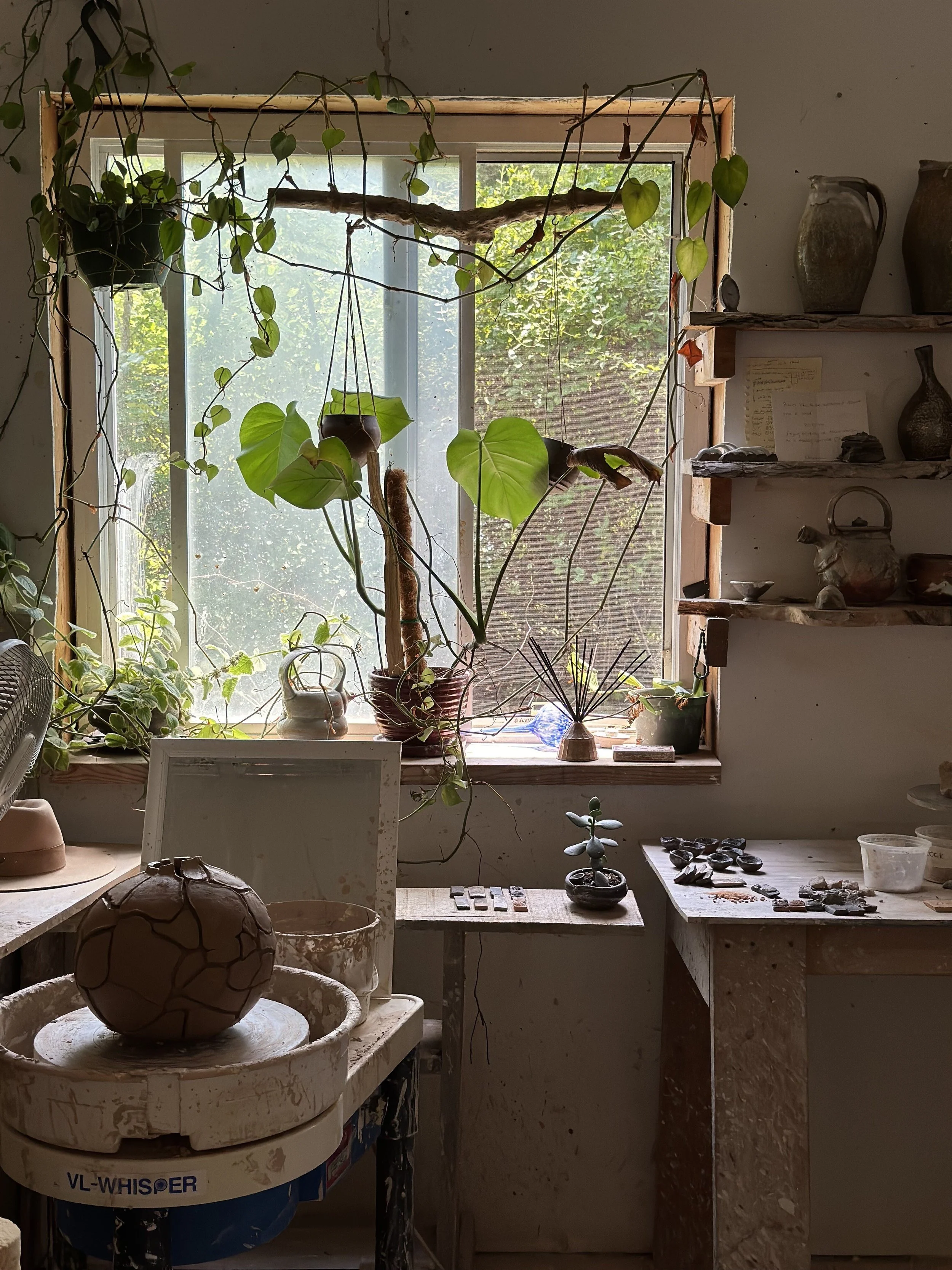 ceramic artist studio, minimalist home decor, hand-thrown ceramics, artisan-made homeware, earth-toned pottery, raw earthy textures, collectible ceramics for designers