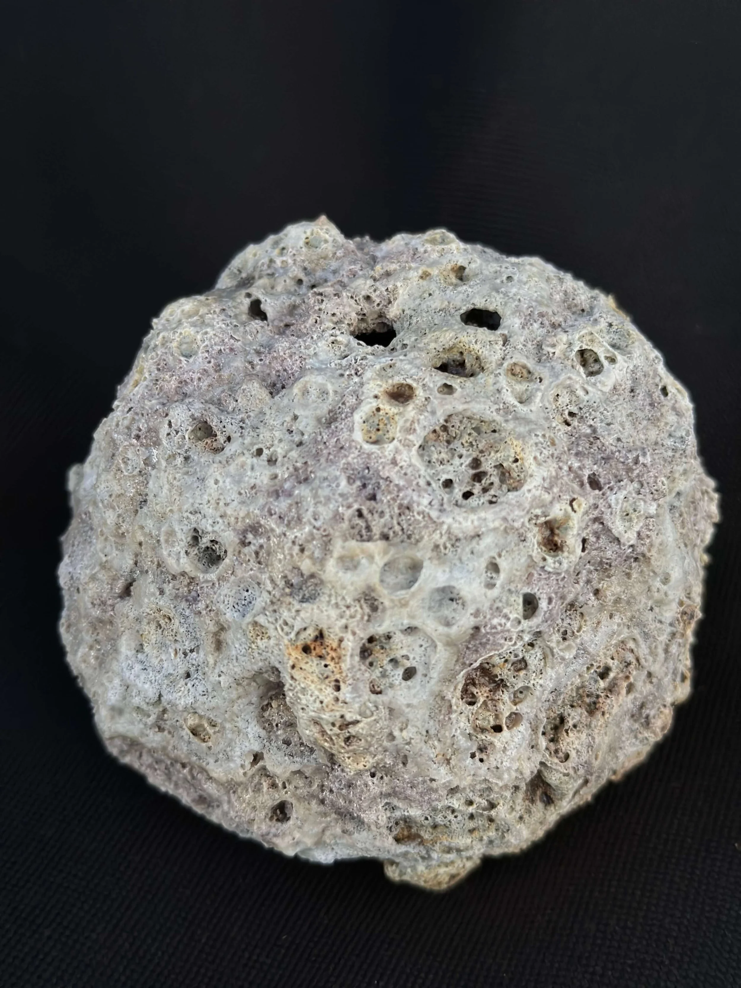 Round form almost indistinguishable from pumice/volcanic rock