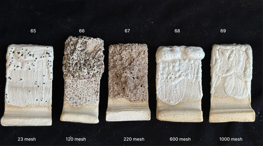 How Silicon Carbide Mesh Size Controls Lava Glaze Texture (From Rough to Smooth)