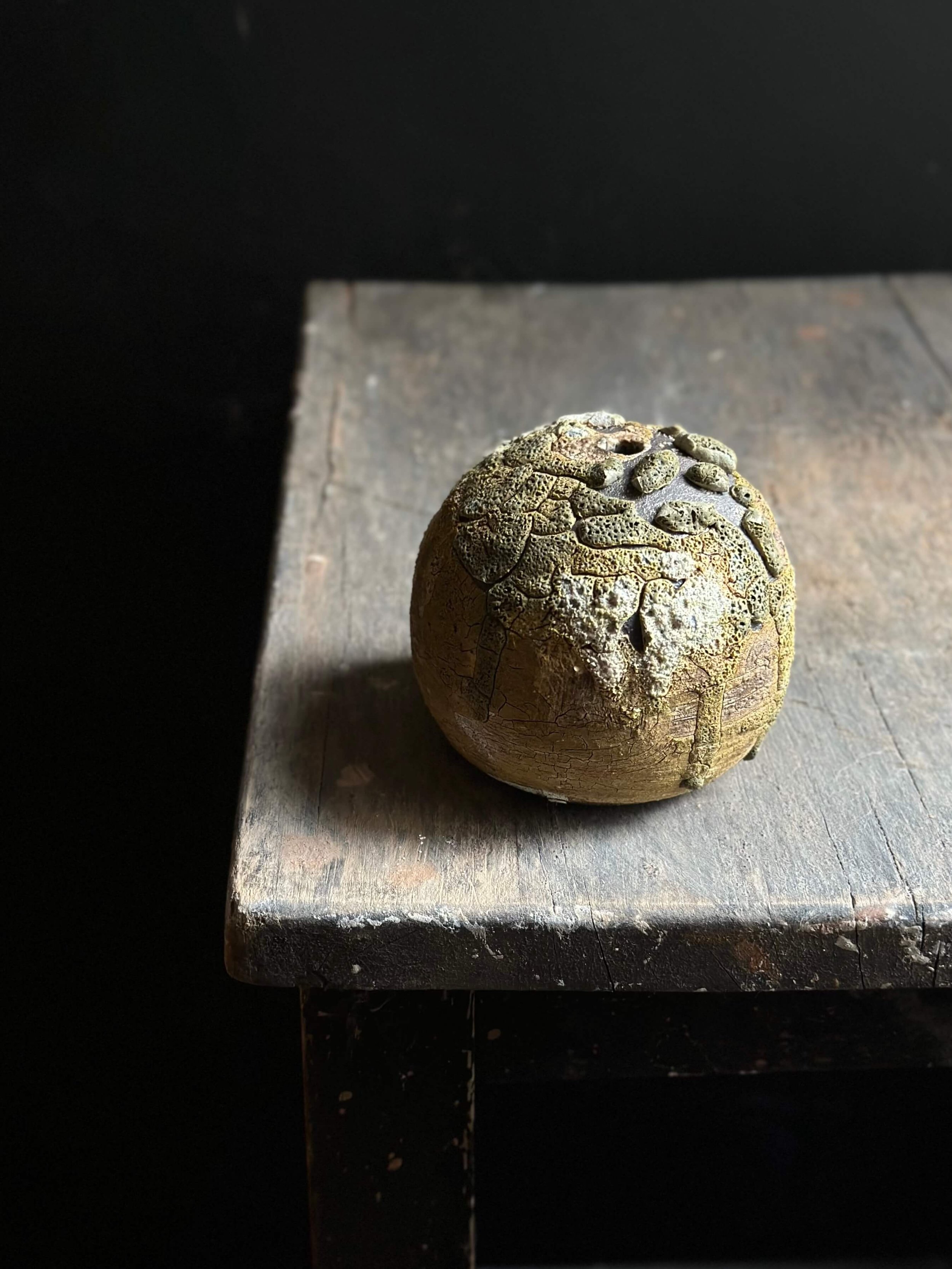 boho minimalist decor, natural texture decor, rough-textured ceramics, magma glaze sculpture, volcanic glaze home decor, small bud vase, luxury handmade pottery, collectible ceramics for designers