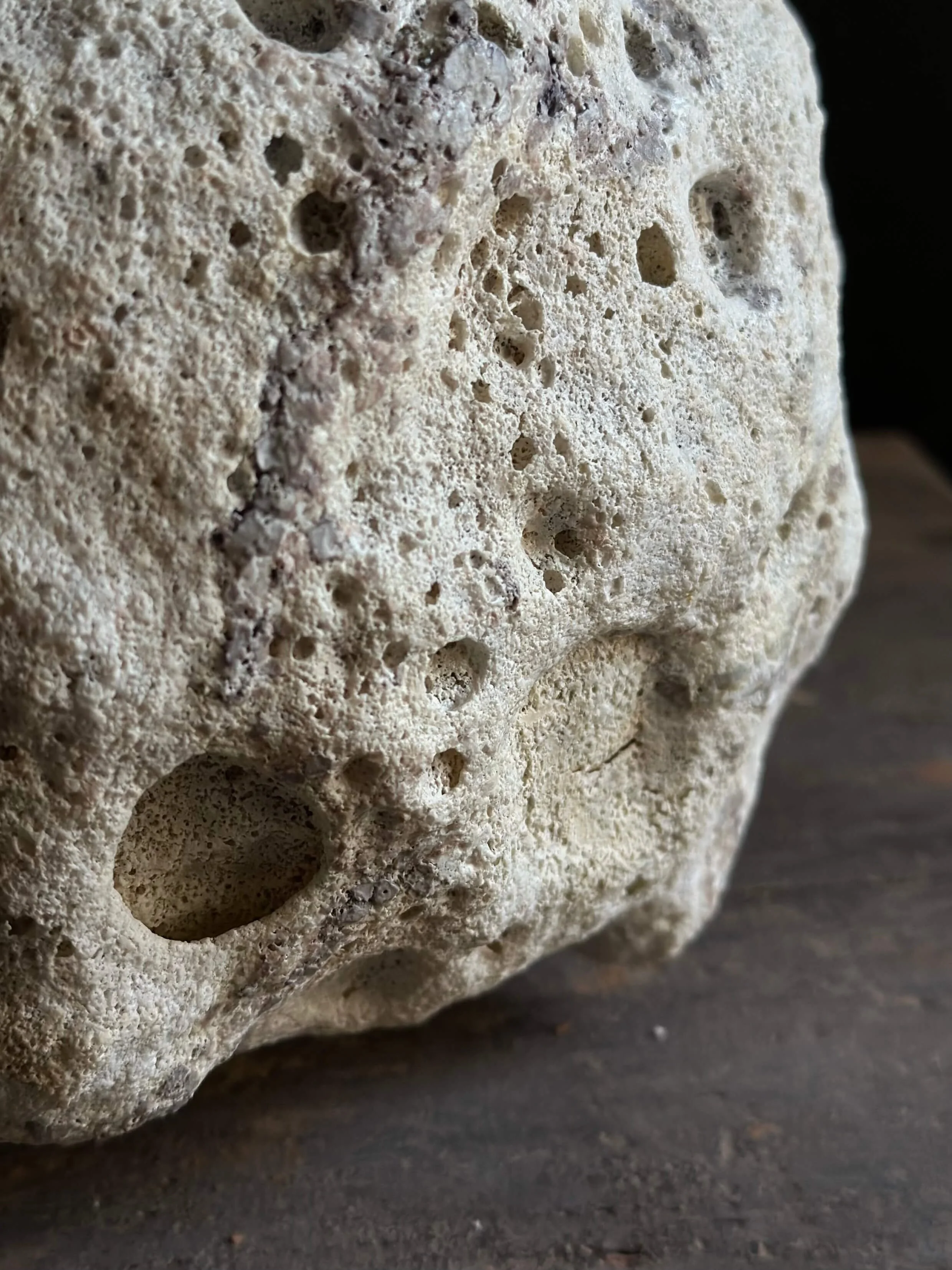 Lava glaze ceramic vessel — volcanic surface texture, special effect glaze