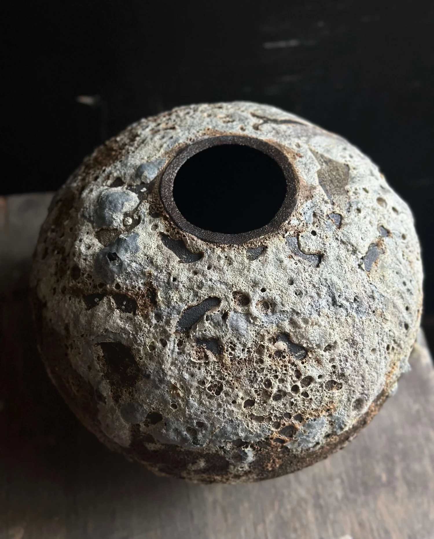 Wabi Sabi Lava Moon Jar — Loram Ceramics