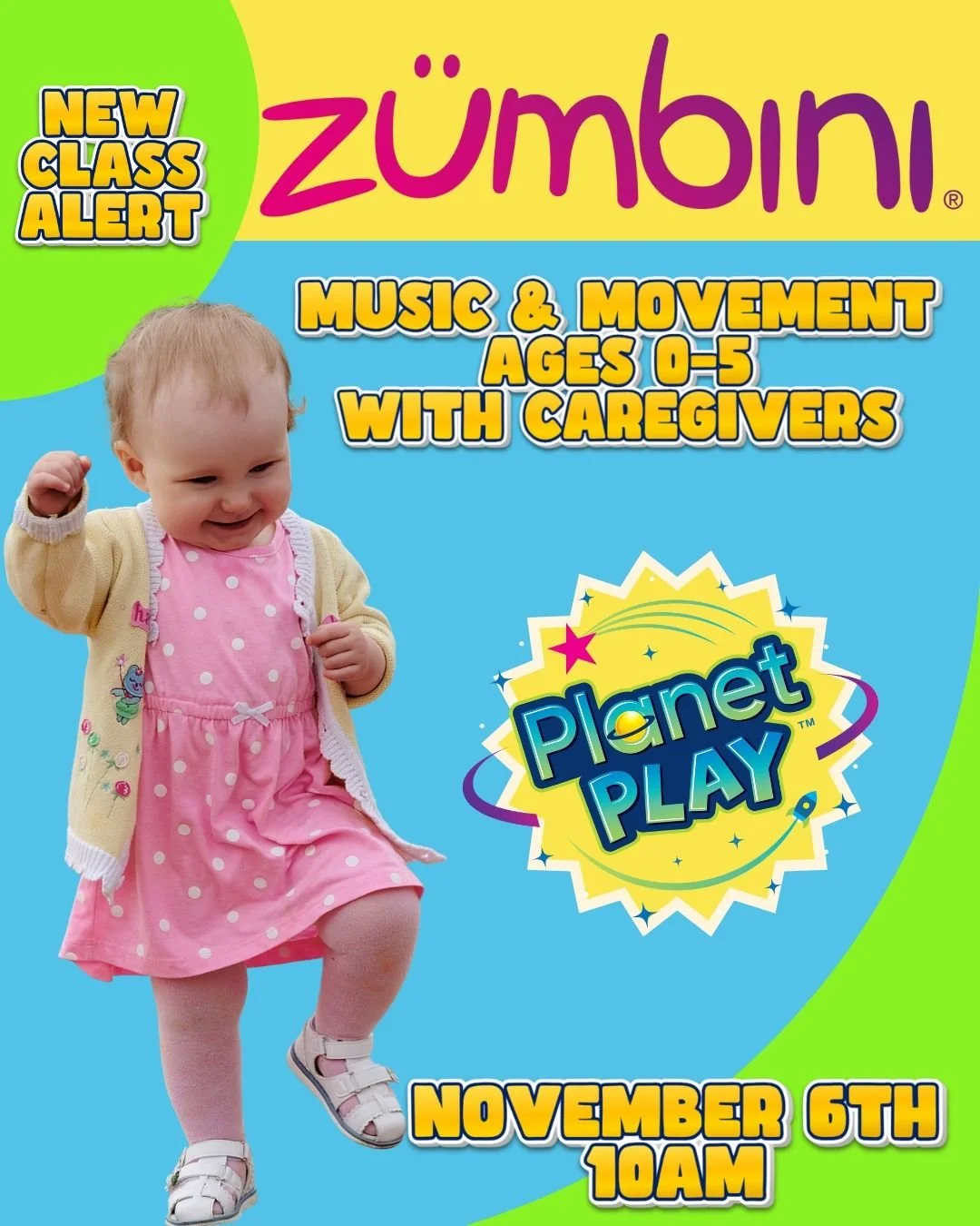 🎶 Move, groove, and bond! We&rsquo;re hosting a Zumbini class on Thurs, Nov 6 at 10:00 AM&mdash;a 45-minute music + movement experience for ages 0&ndash;5 (caregiver attends). Expect global beats, instruments, singing, dancing, and playful props.
$3