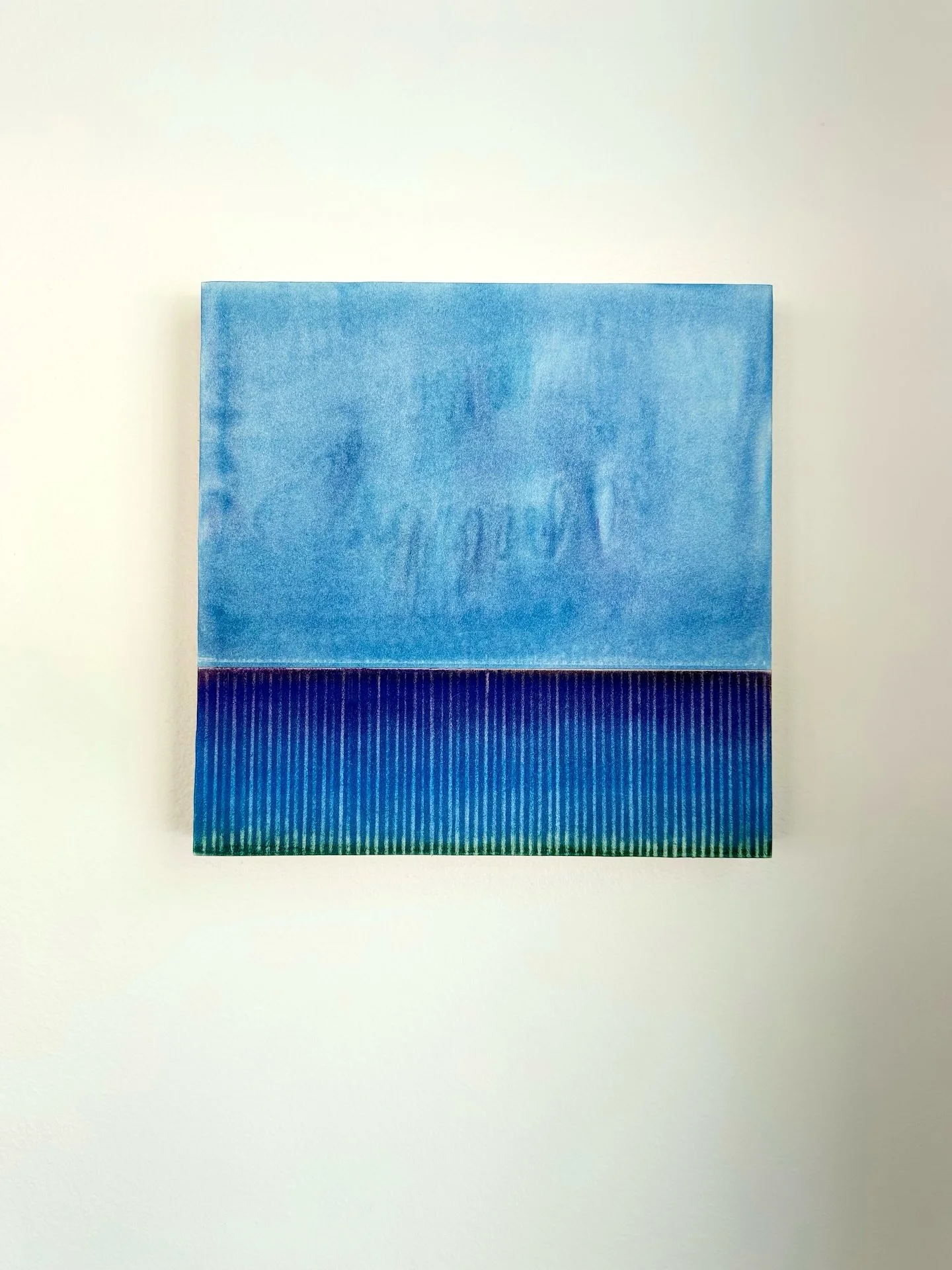 A horizon that almost disappears &bull; 

U N T I T L E D ( Blue Horizon ) - 2 0 2 6 &bull; 
Pastel and Paper on Woodboard - 
12&rdquo; x 12&rdquo; 

#abstractlandscape &mdash;&mdash;
#texturedart &mdash;&mdash;
#designcollectors &mdash;&mdash;
#artc