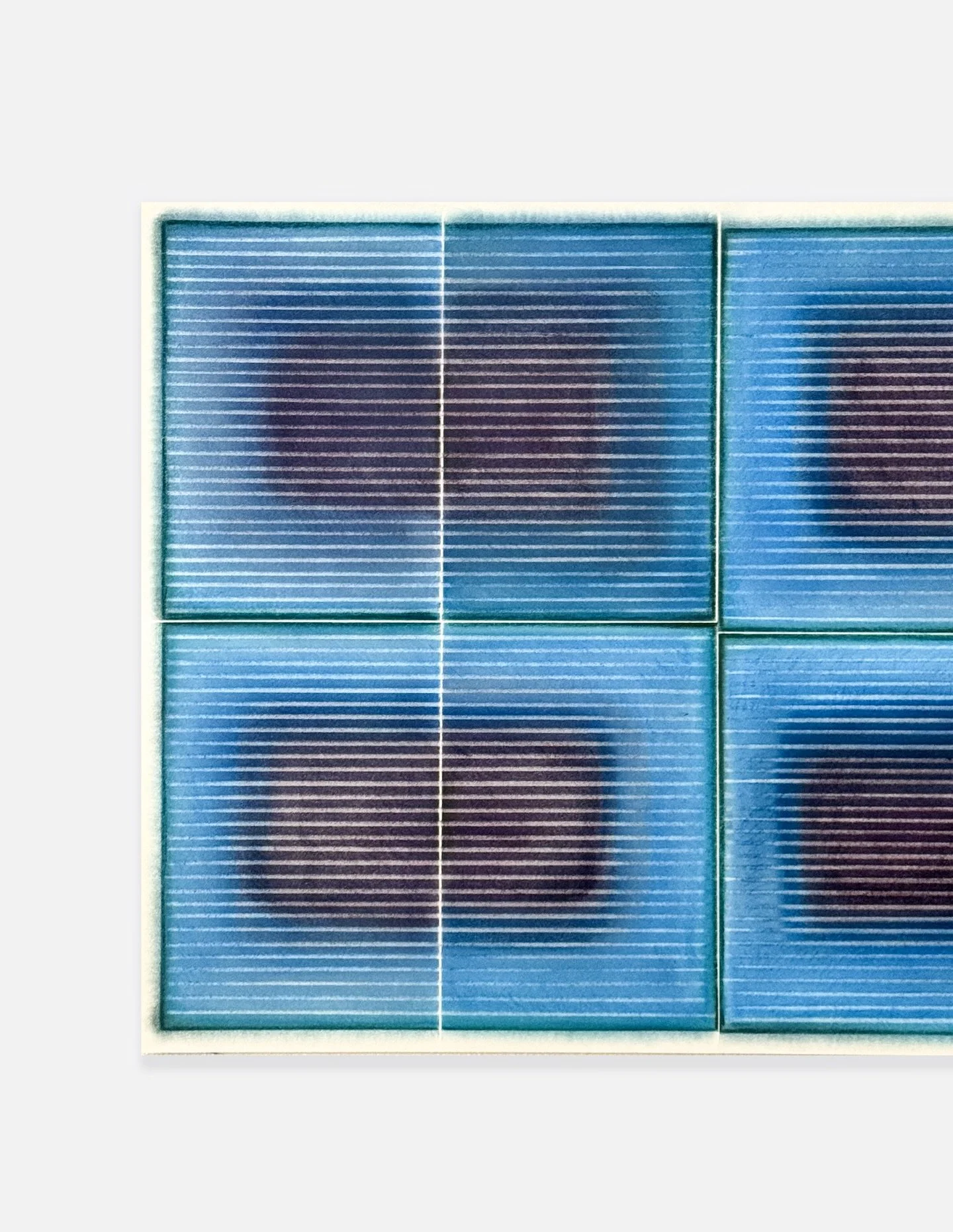 Built through repeated horizontal pastel marks applied directly by hand . 
The paper surface holds each pressure, allowing darker forms to slowly emerge beneath the field. 

W H E R E - L I G H T - H E S I T A T E S 
56 x 76 cm 

#artcollectors &mdas