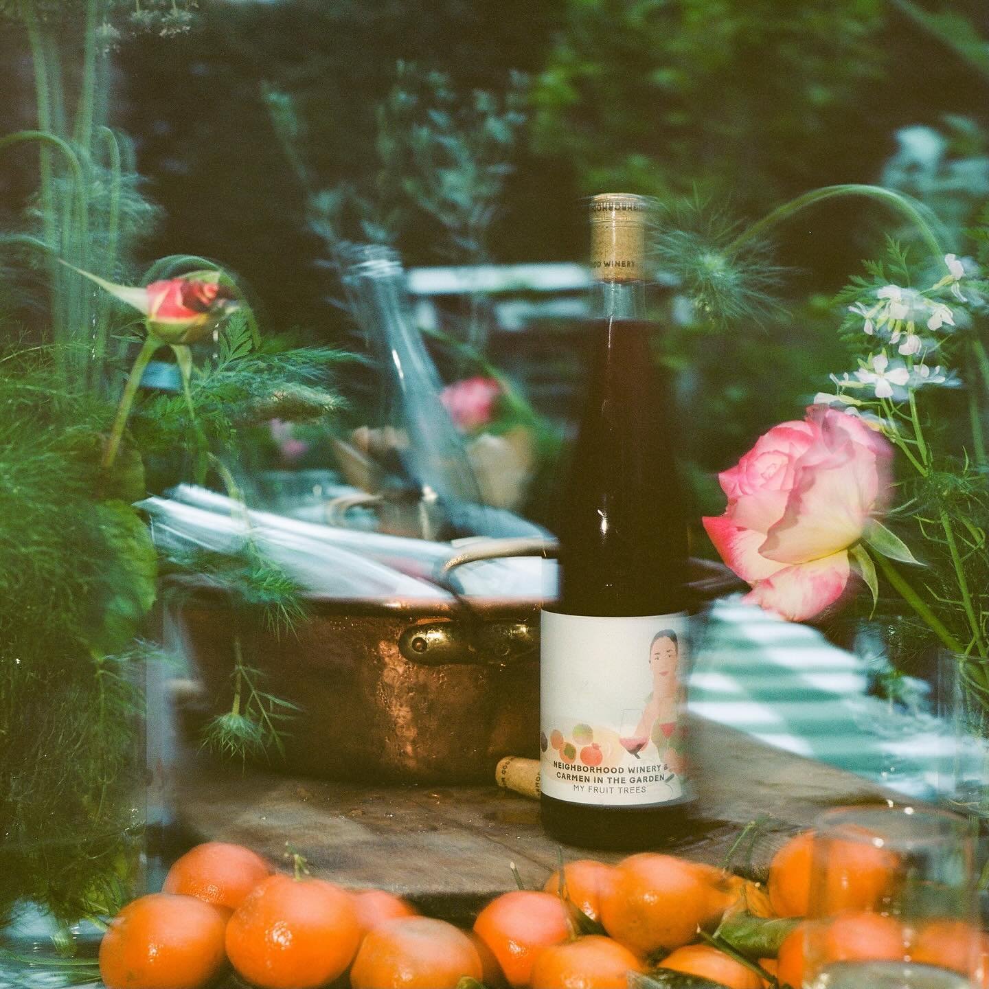 My Fruit Trues is certainly the most interesting wine we make each year! The inspiration starts in the middle of Carmen&rsquo;s garden-farm&mdash; a mulberry off a hanging branch, the chamomile bush in the wind, the orange blossoms perfuming, butterf