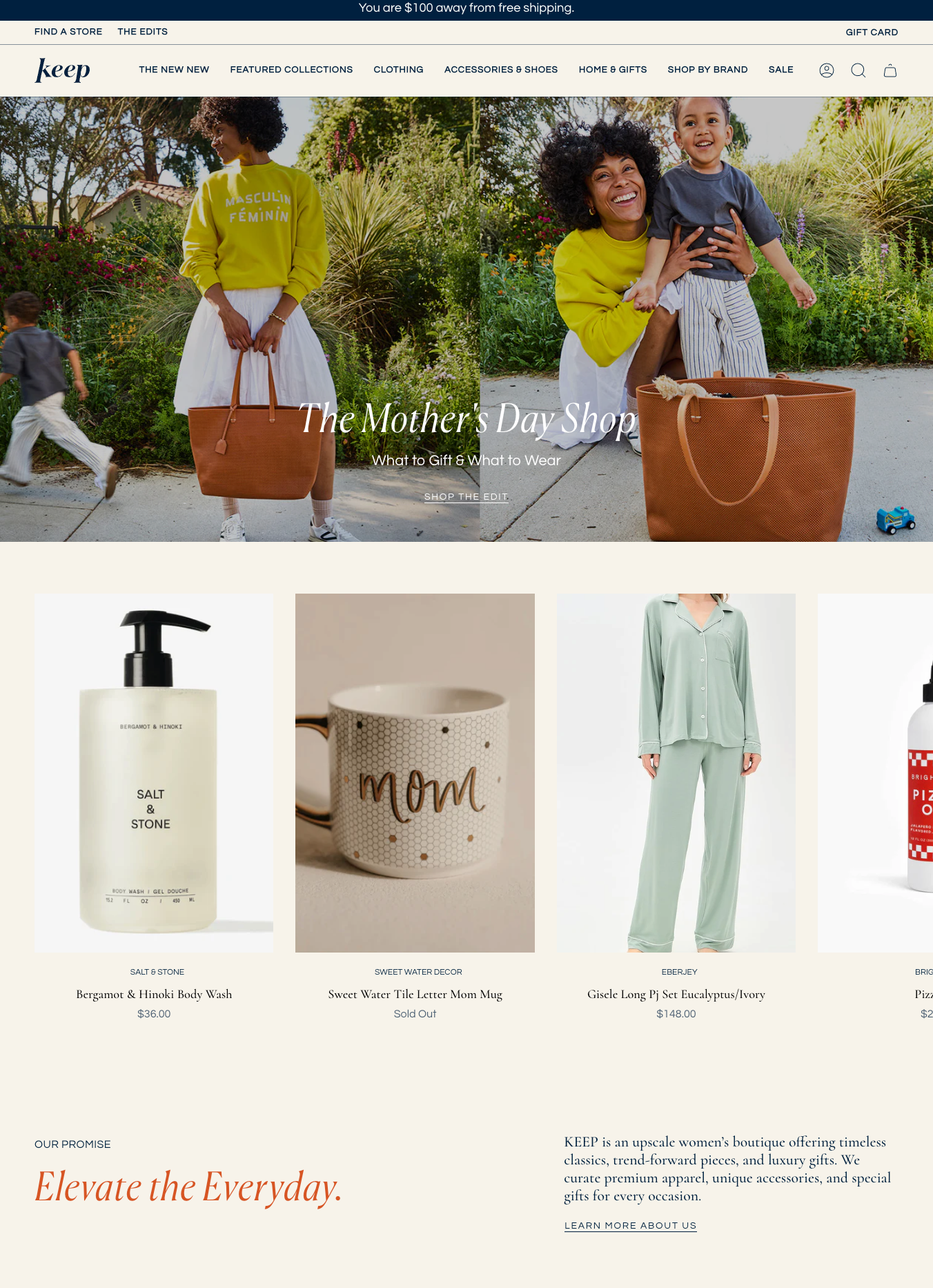 Keep Boutique | E-Commerce Website