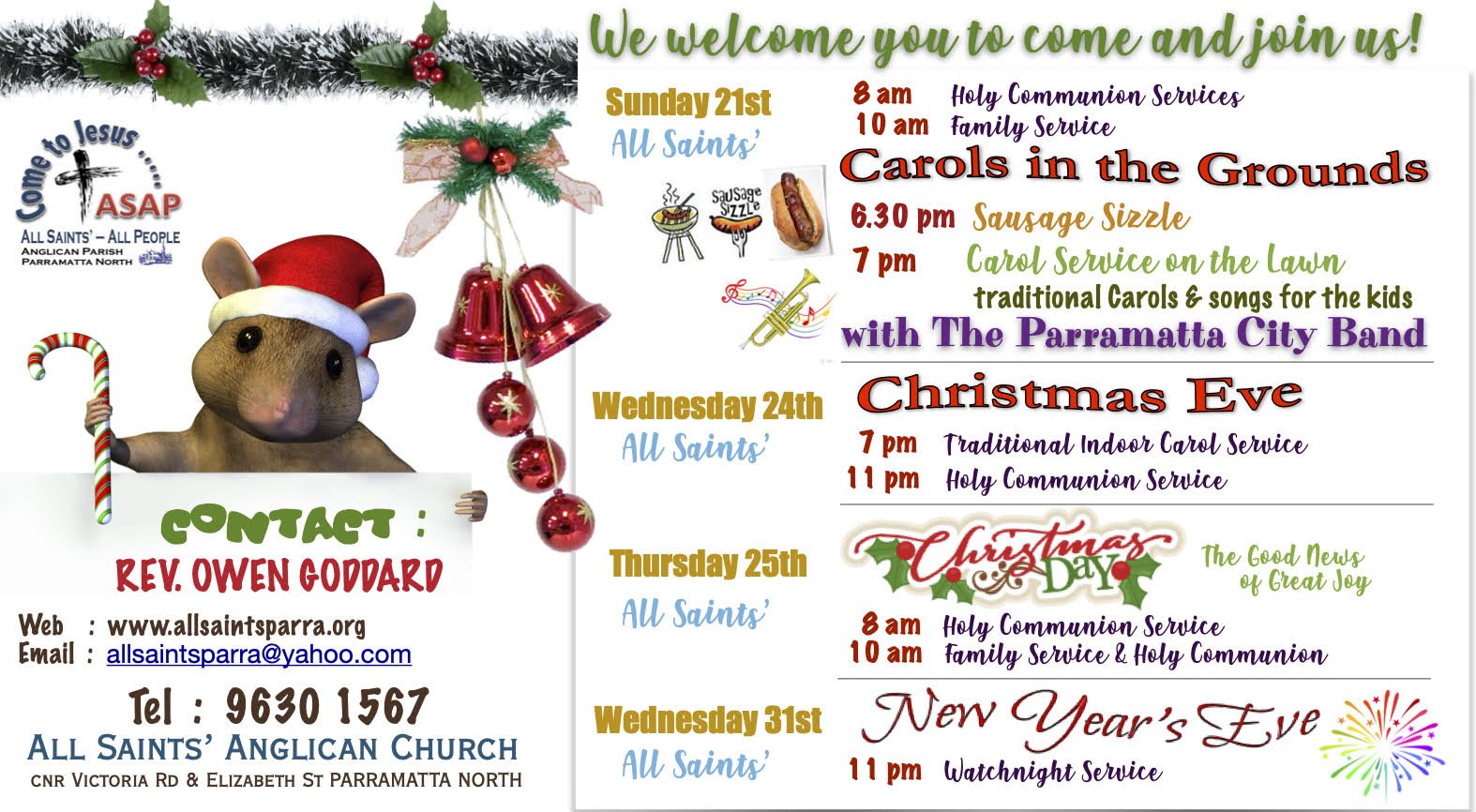 Christmas Eve - Traditional Indoor carol service