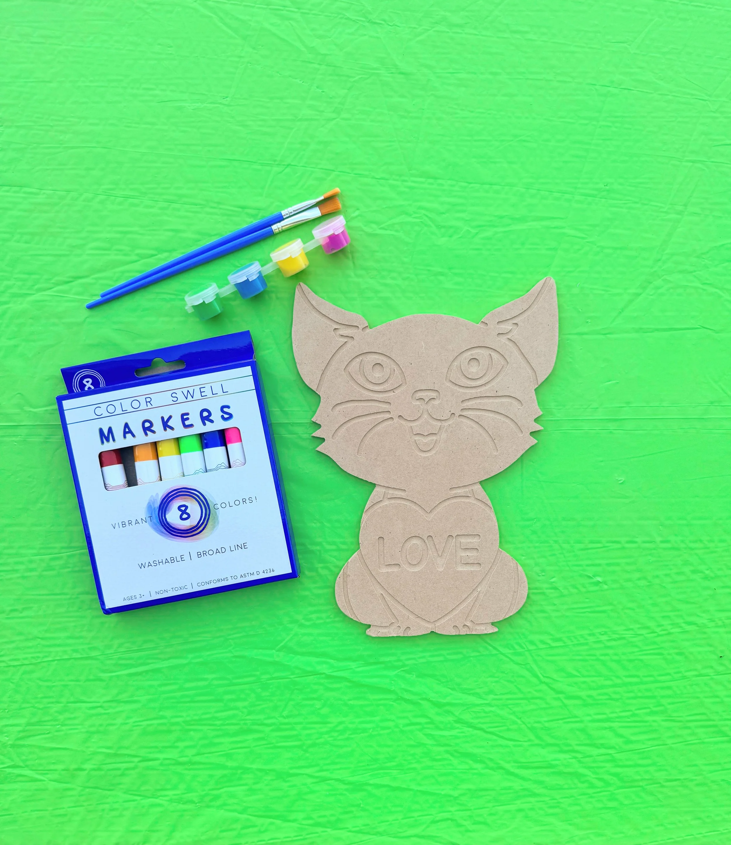 Kitty Cat Wood Sign Paint Kit