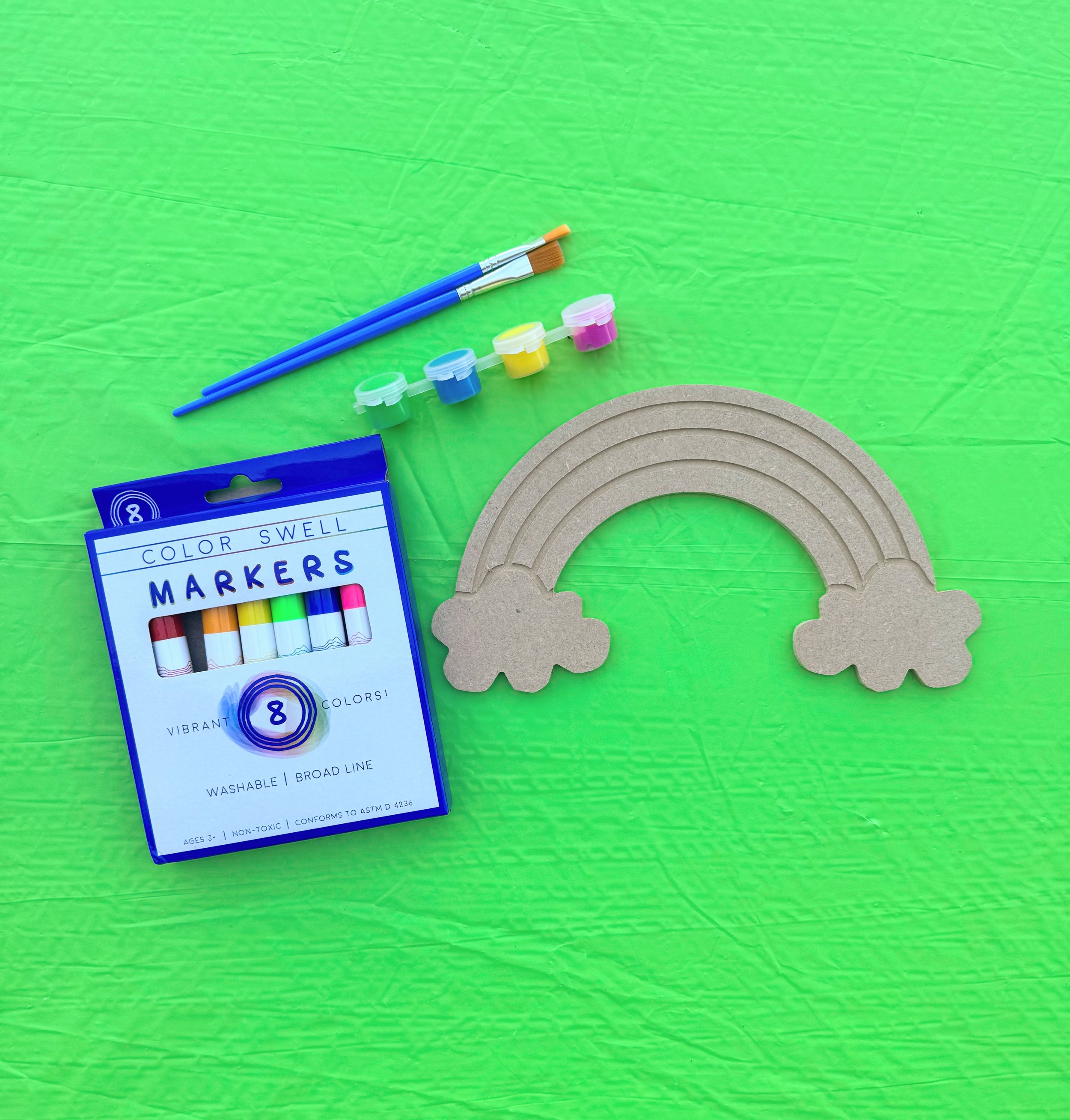 Rainbow Wood Sign Paint Kit