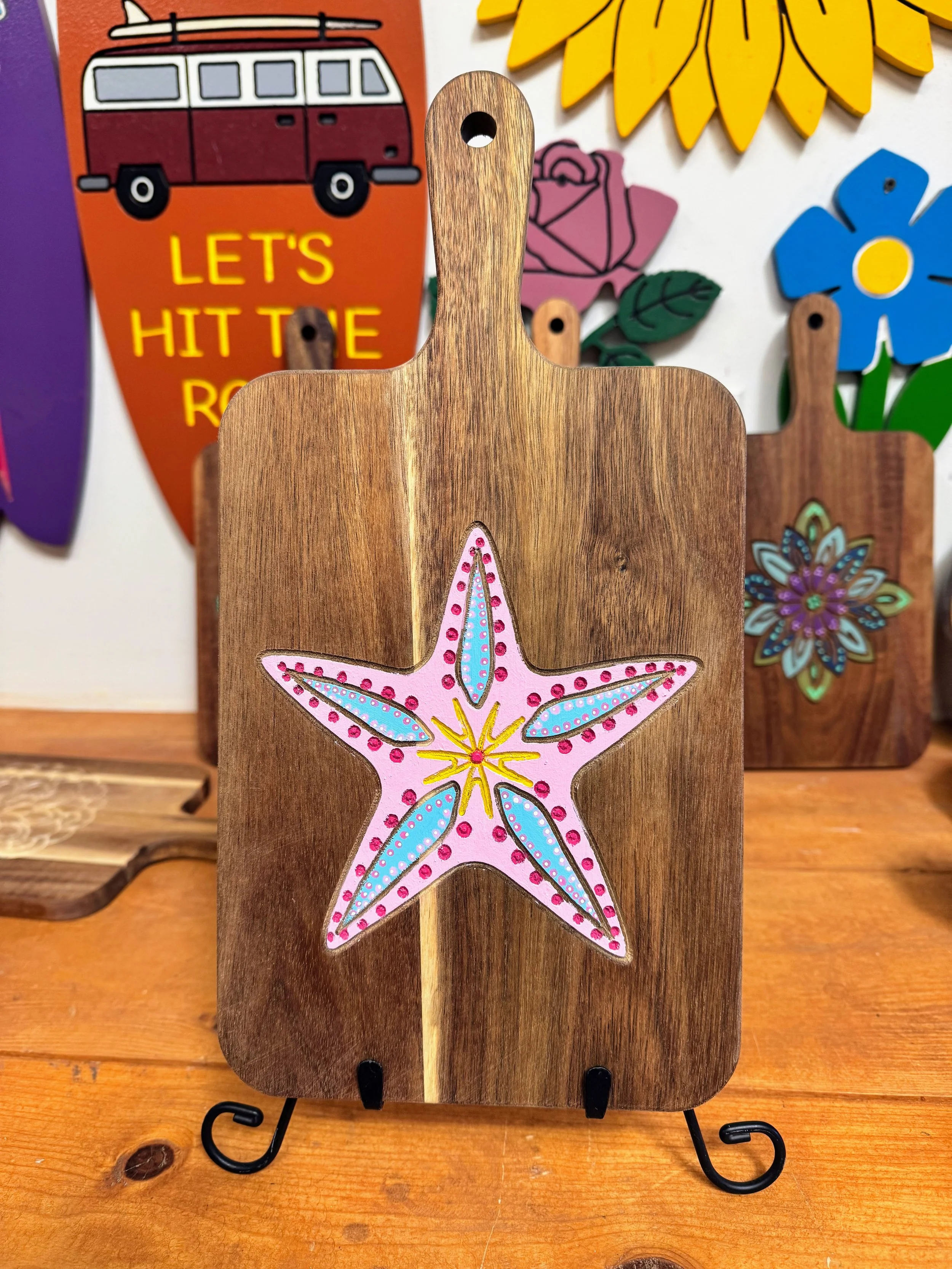 Starfish Acacia Wood Cutting Boards