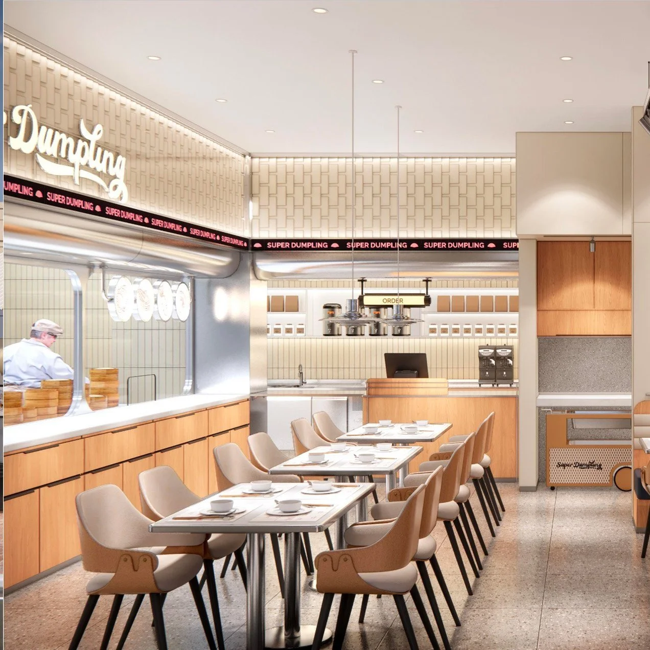 Super Dumpling Store Illustration Inside