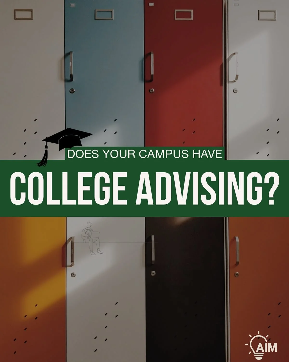Many schools want to support students beyond graduation, but limited time and resources can make that tough. That’s where AIM Educate comes in.
We partner with schools to provide comprehensive college advising and academic guidance — hel