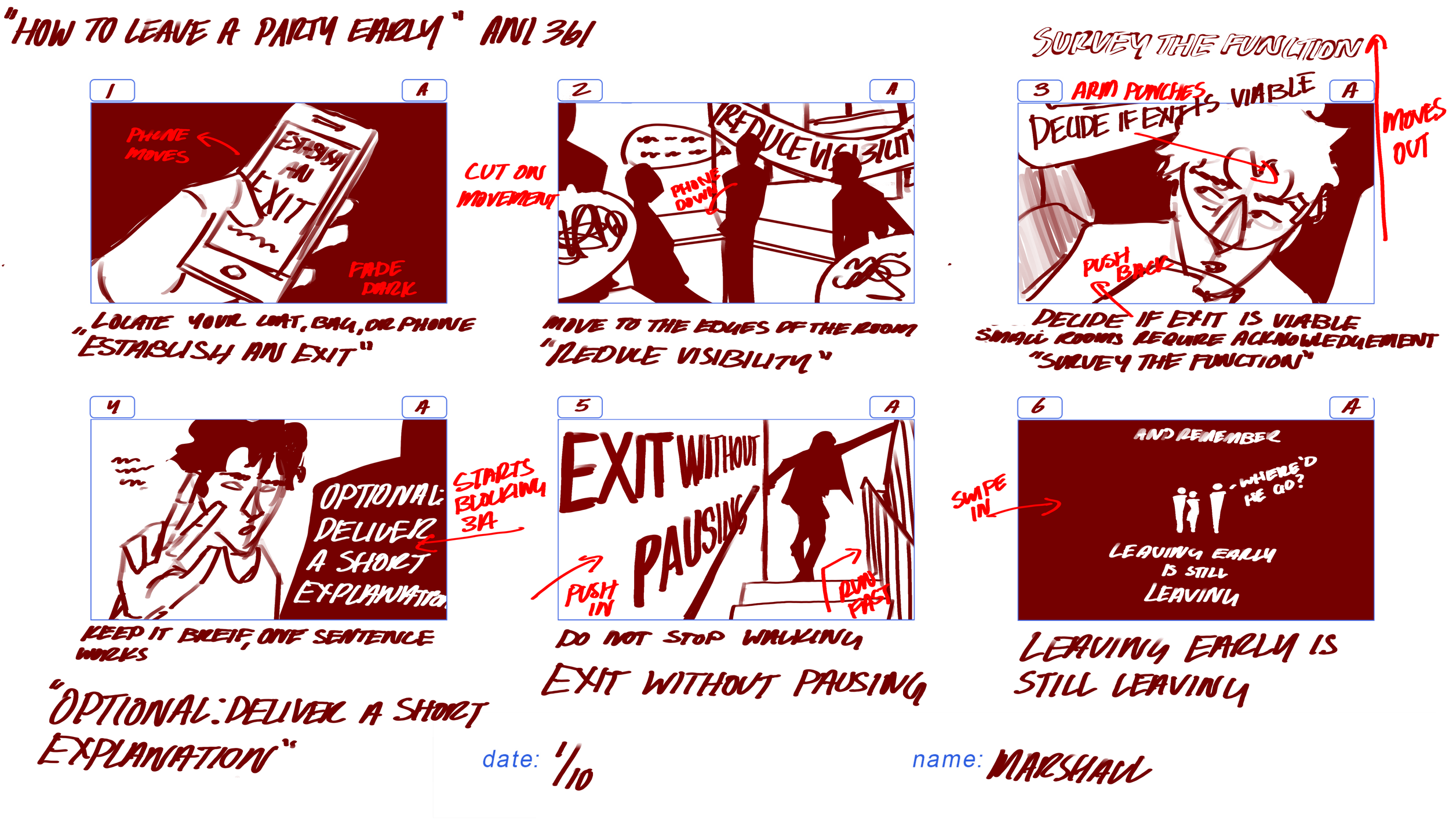How To Leave A Party Early - Adobe Photoshop, Procreate