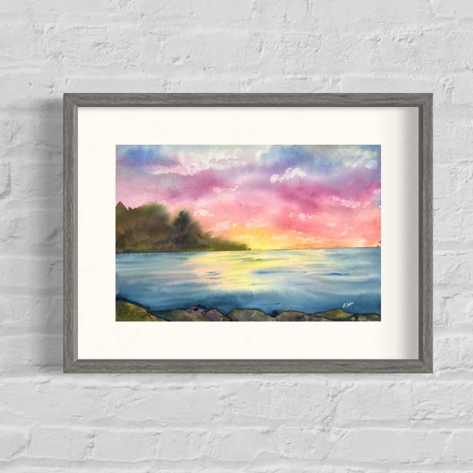 Sunrise, Sunrise 14 x 11 Watercolor
