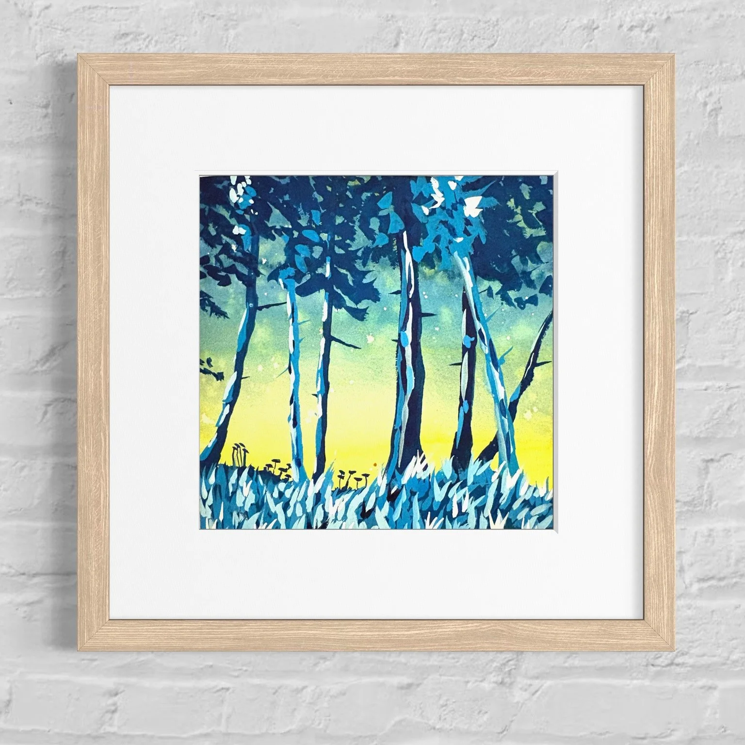 Midsummer Nights - Gouache 6x6