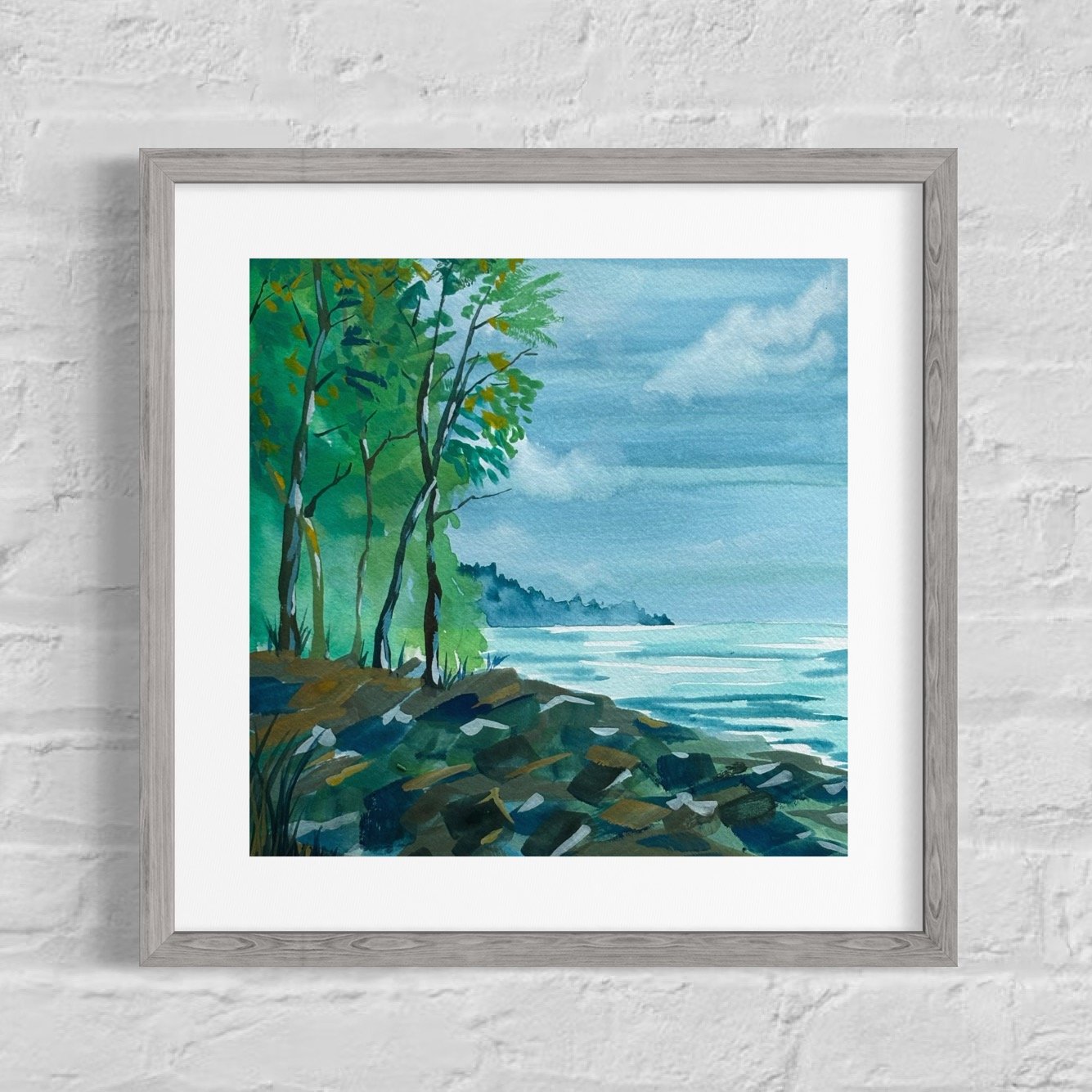 Cana Island 6x6 Gouache