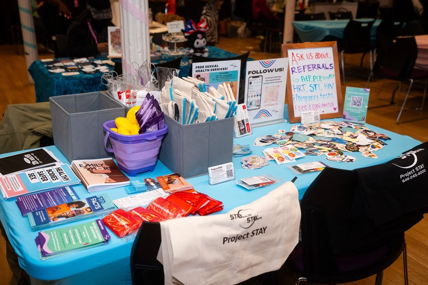 thank you!!! @blacktransmutualaid and @lgbtcenternyc for having us !!! 

we had such a great time connecting with folks and sharing se*ual health education and resources! 

want to partner with Project STAY? DM us! for clinic appts for testing, PrEP,