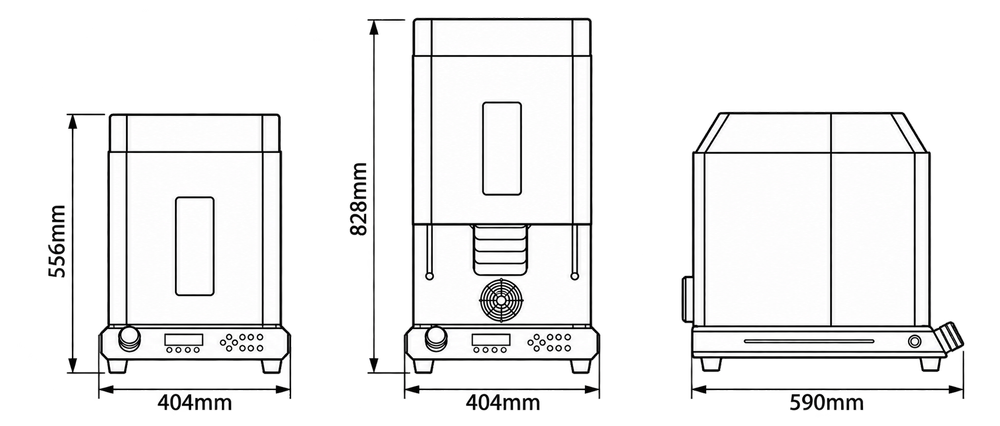 MAGIC L3 30W Fibre Laser dimensions and measurements