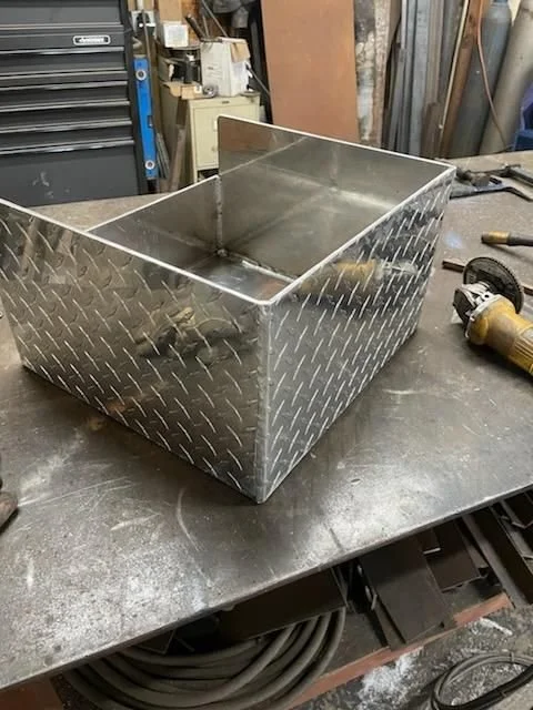 aluminum drain oil box w/drain port