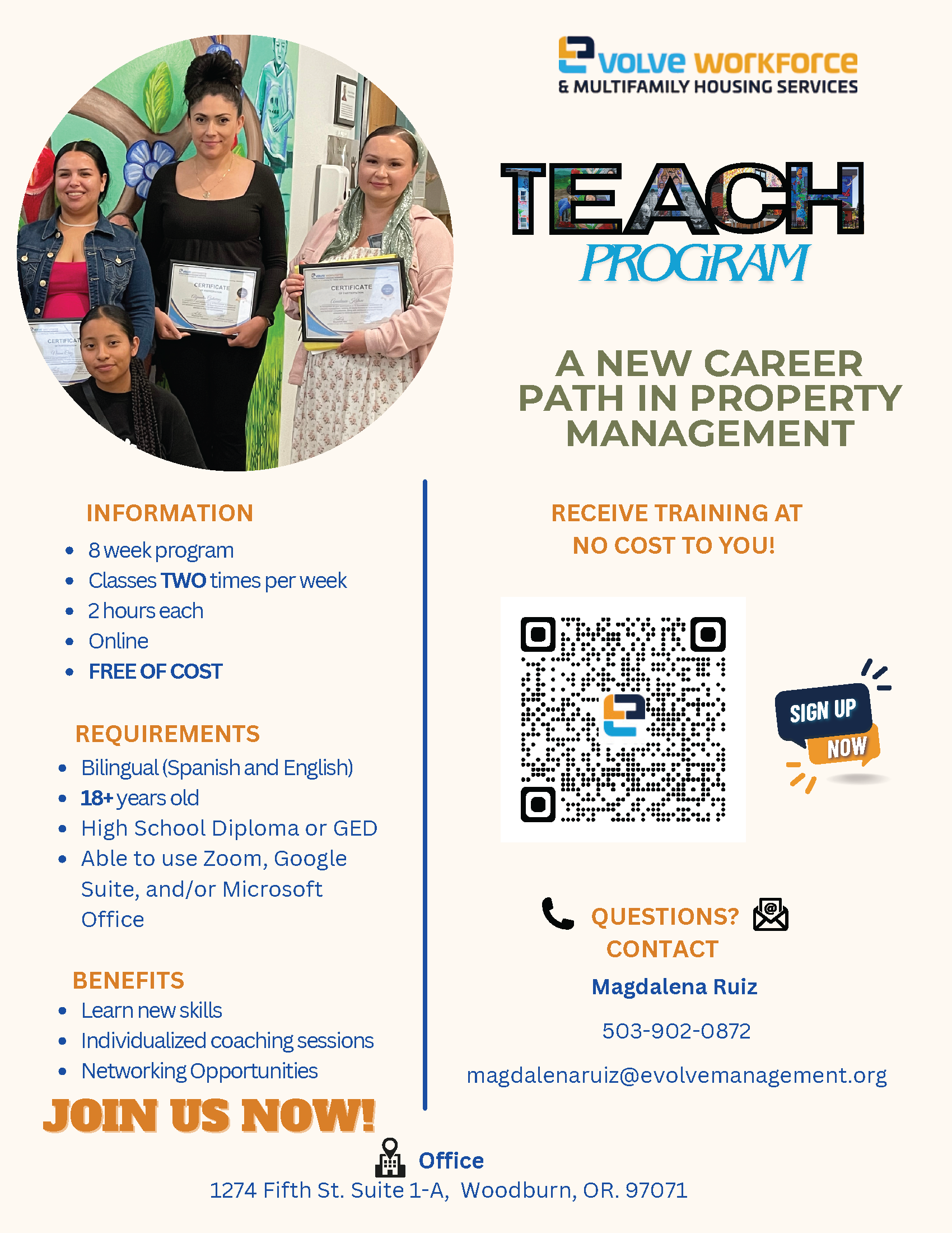 Evolve Workforce Seeks Participants  for Next Cohort 